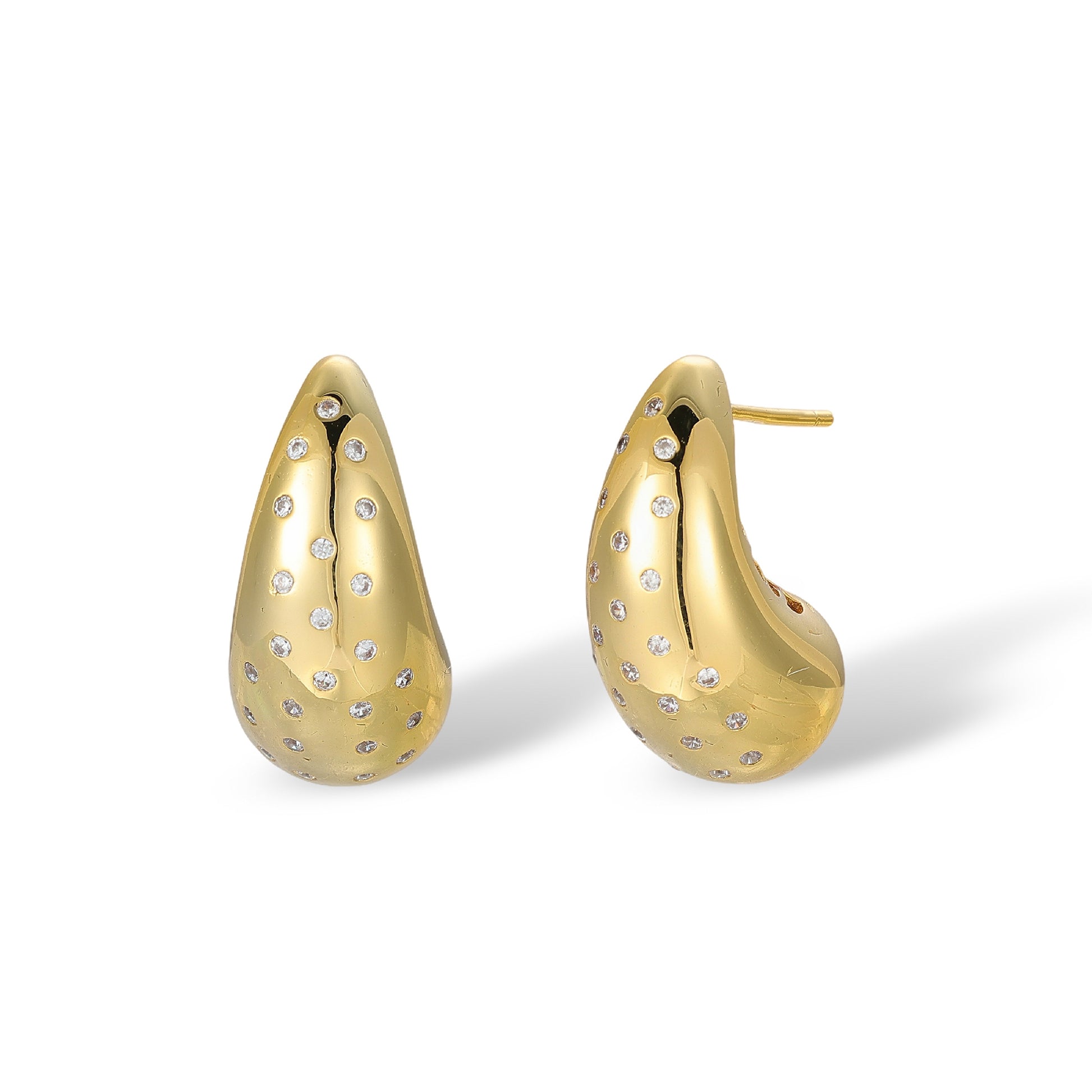 Marga 14K Gold Teardrop Stud Earrings