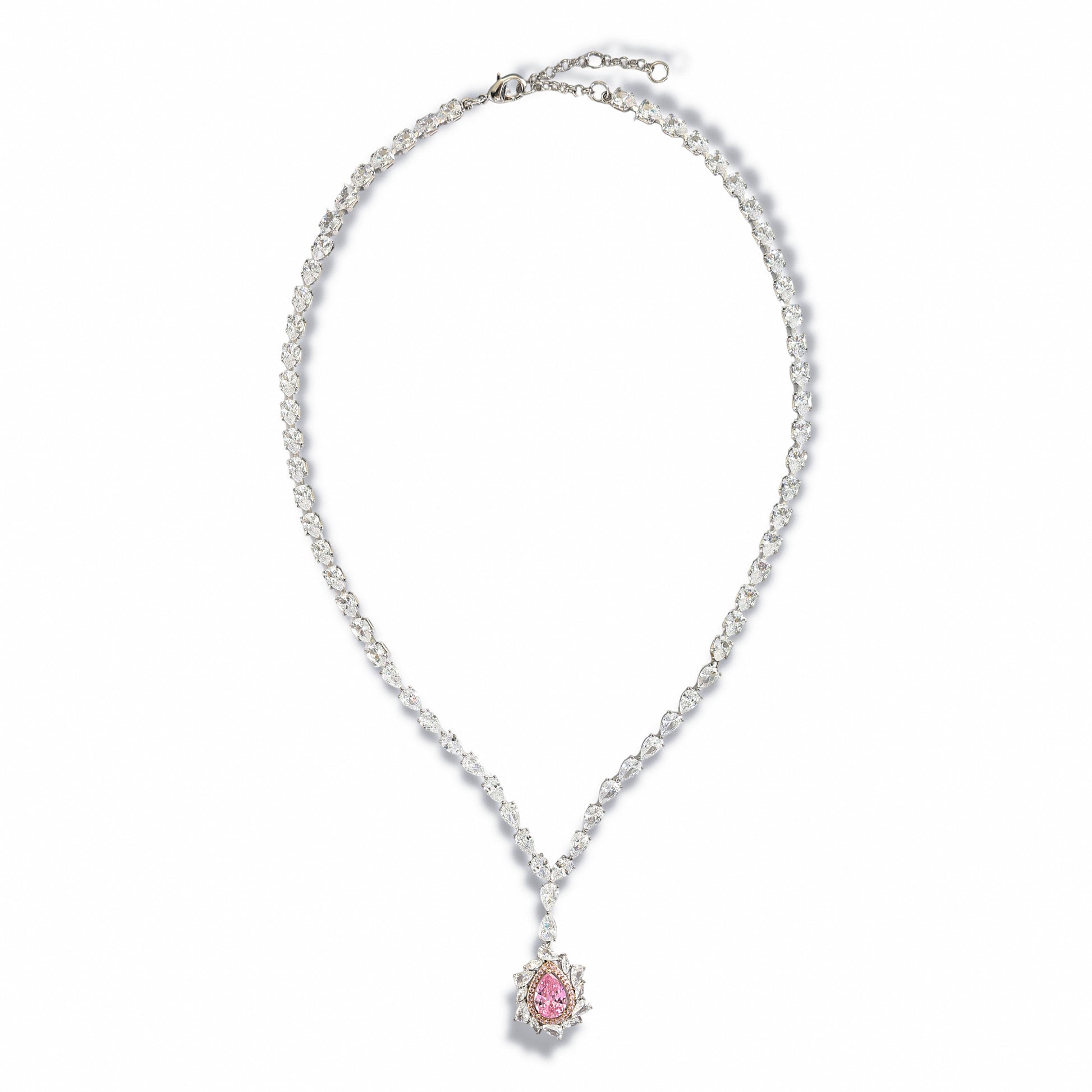 Margaux Pink Teardrop Necklace