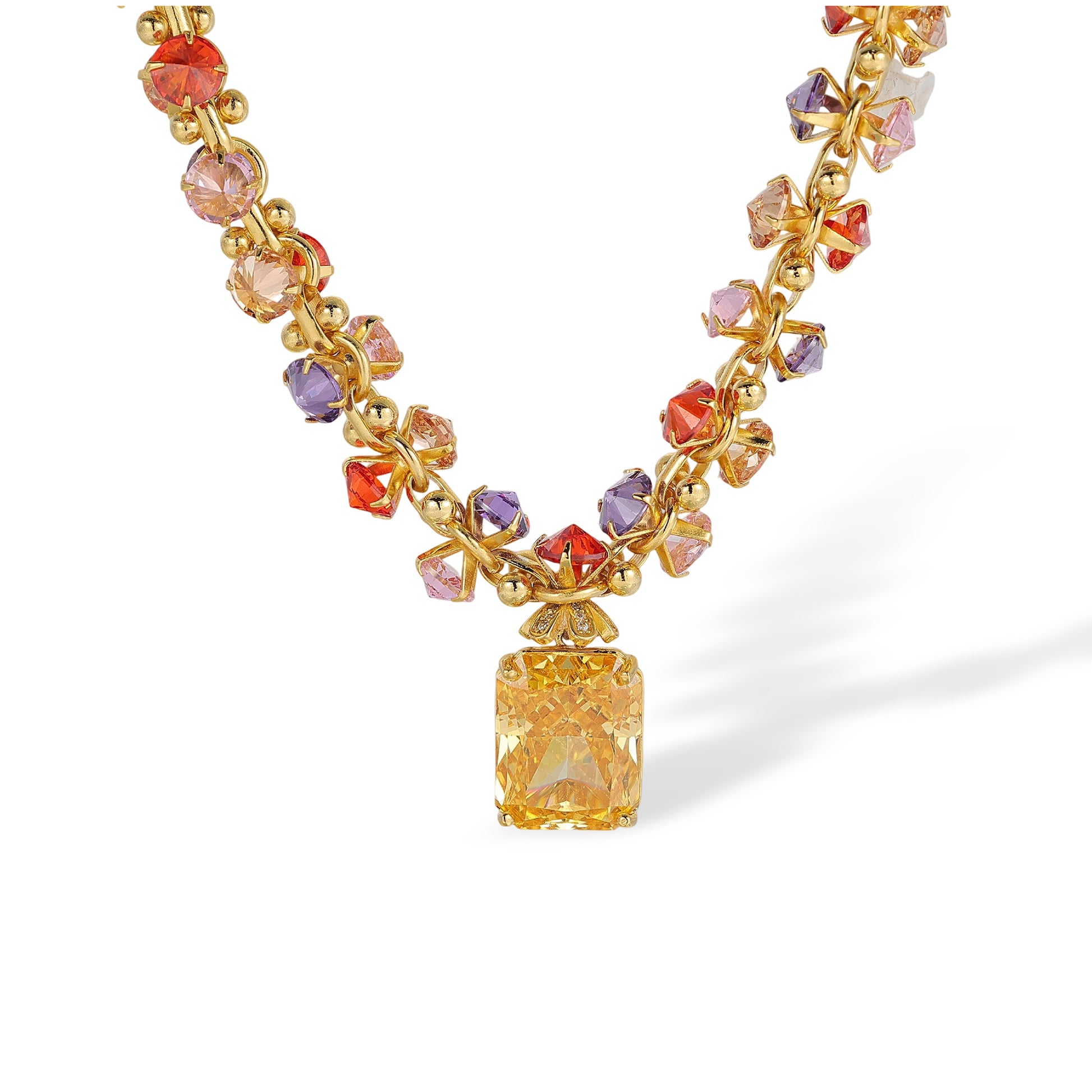 Marja Multicolor Rectangular Necklace