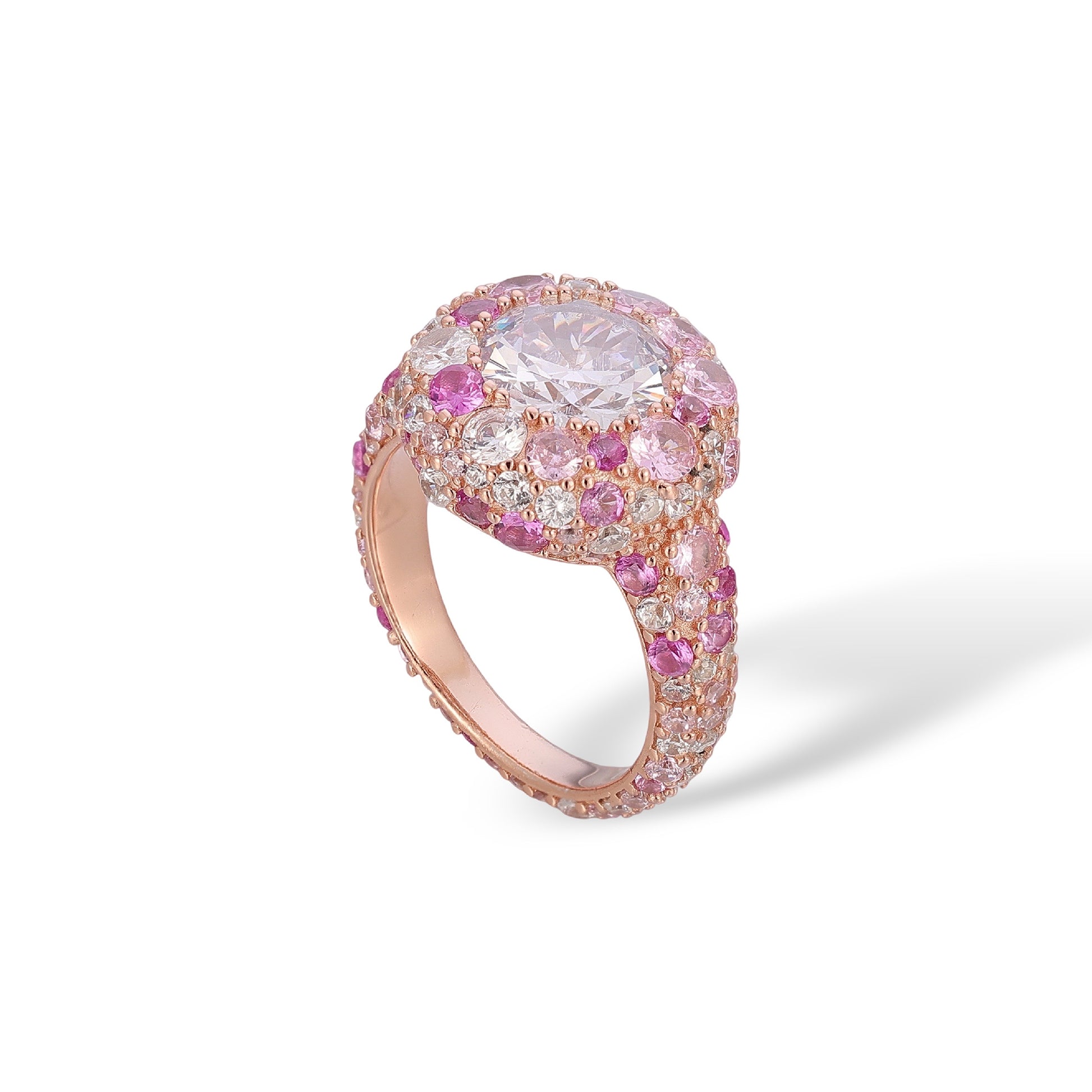 Marlena Pink Round Ring