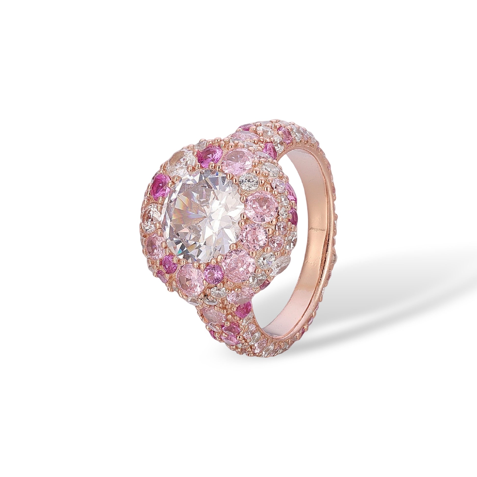 Marlena Pink Round Ring