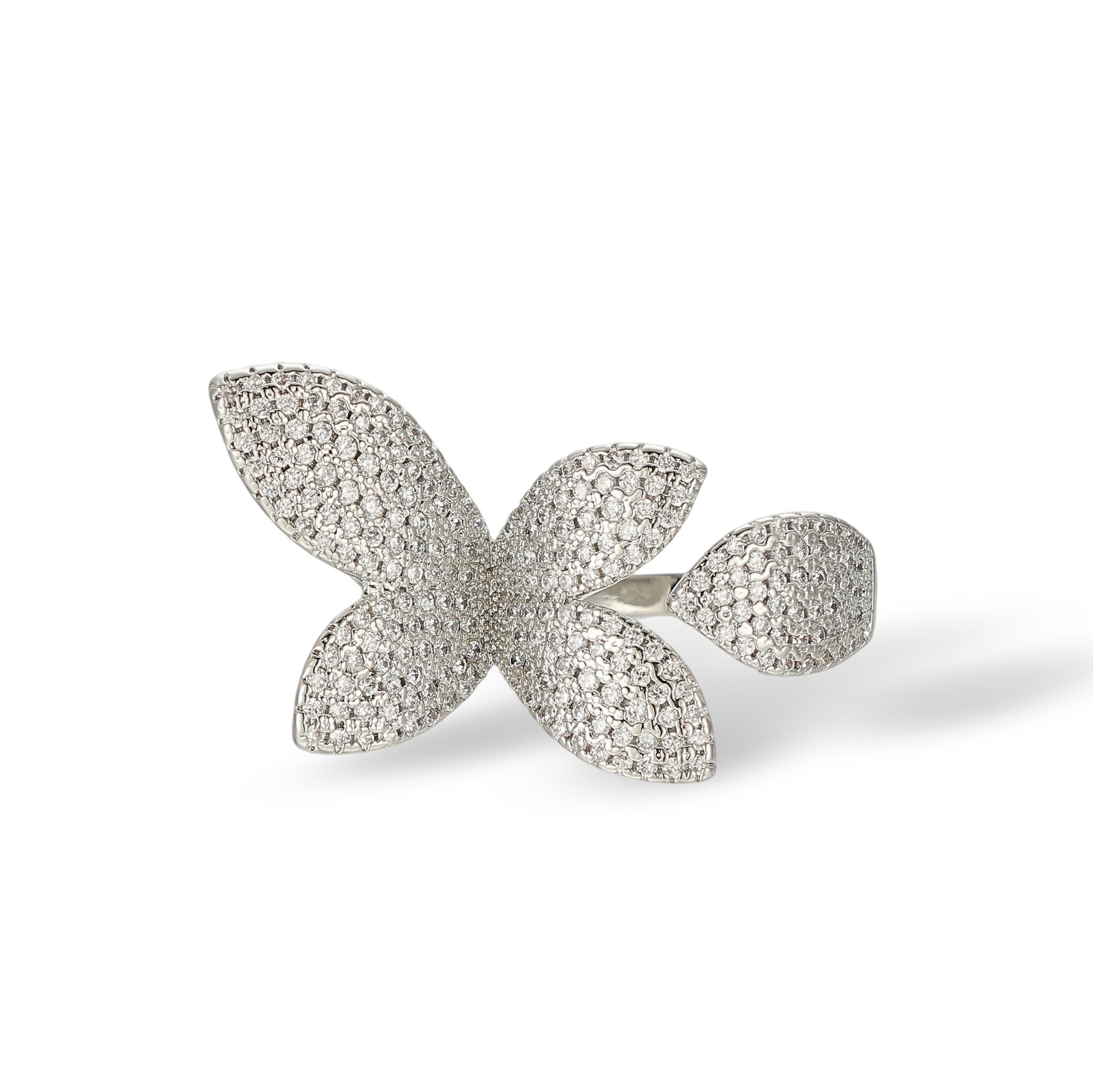 Marly White Butterfly Open Ring