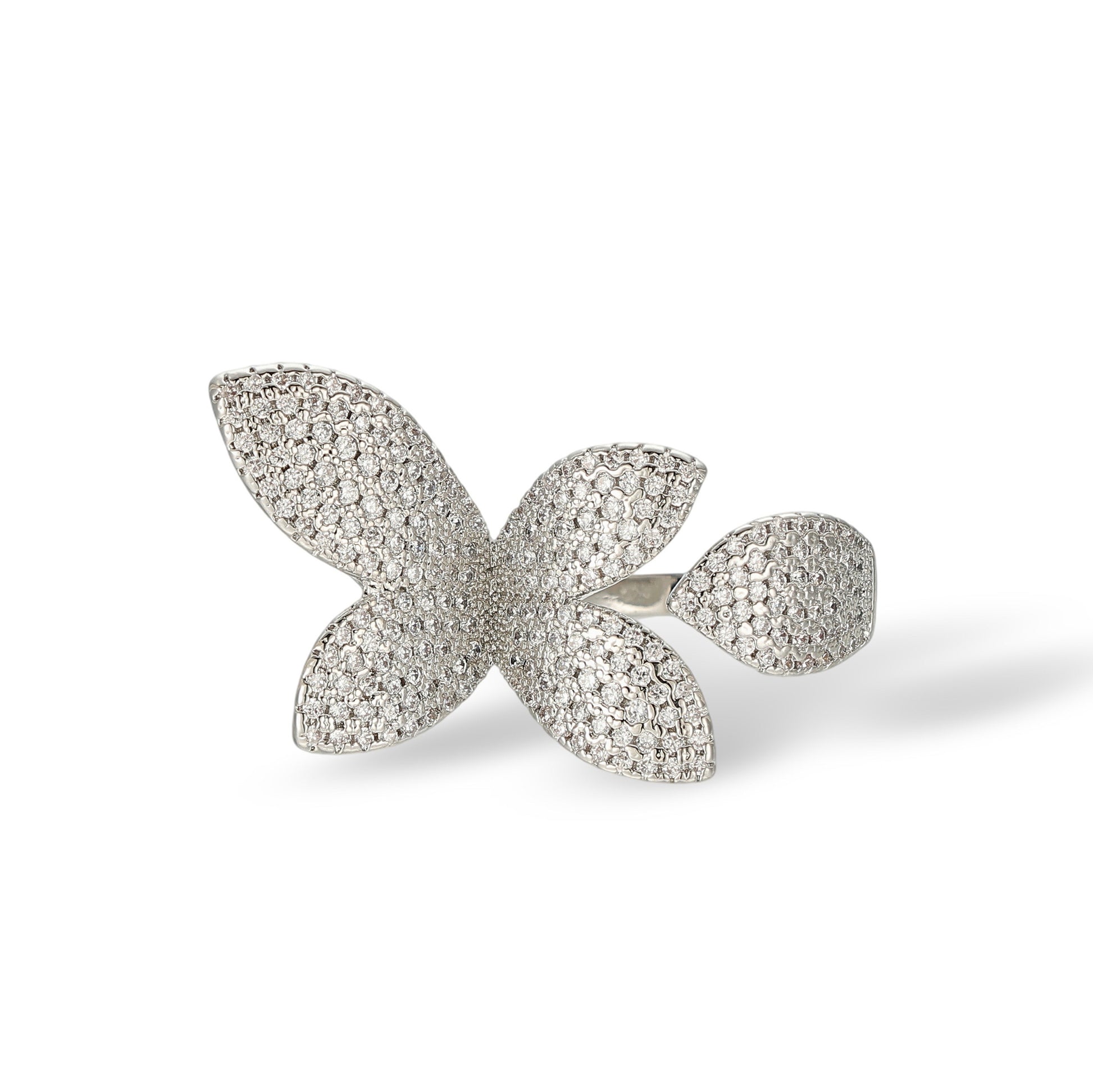 Marly White Butterfly Open Ring