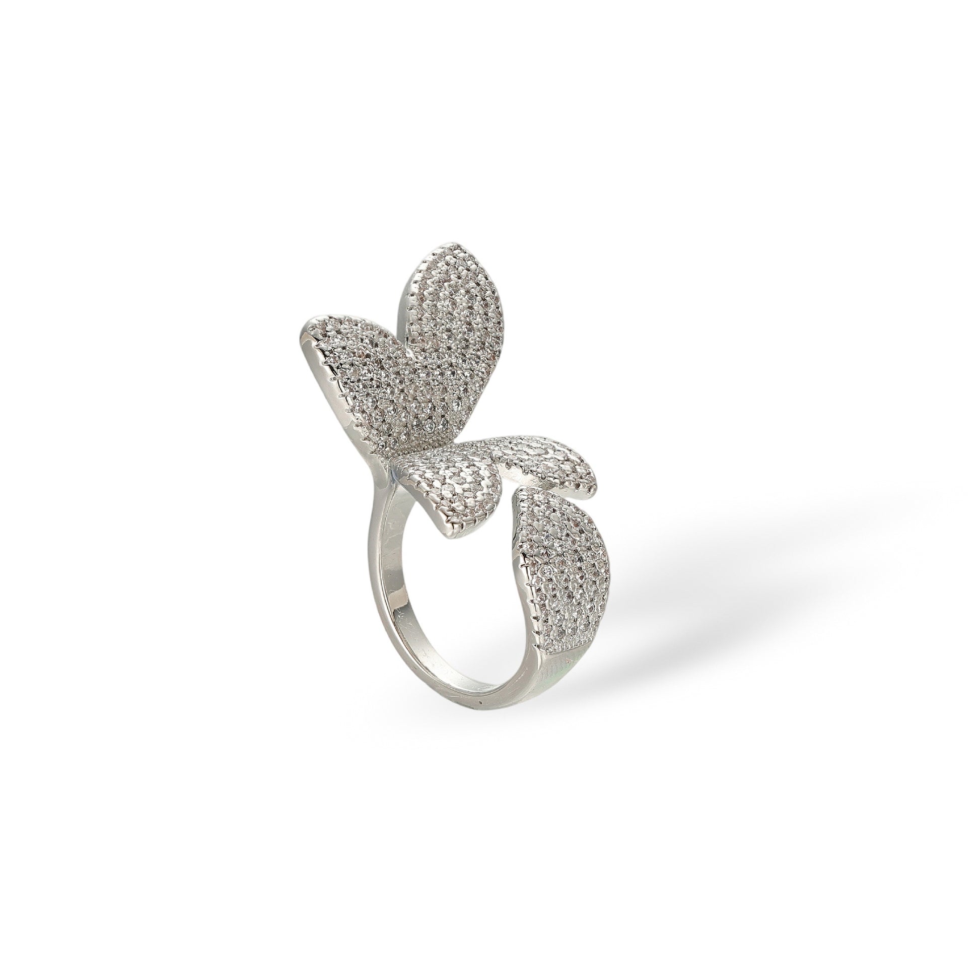 Marly White Butterfly Open Ring