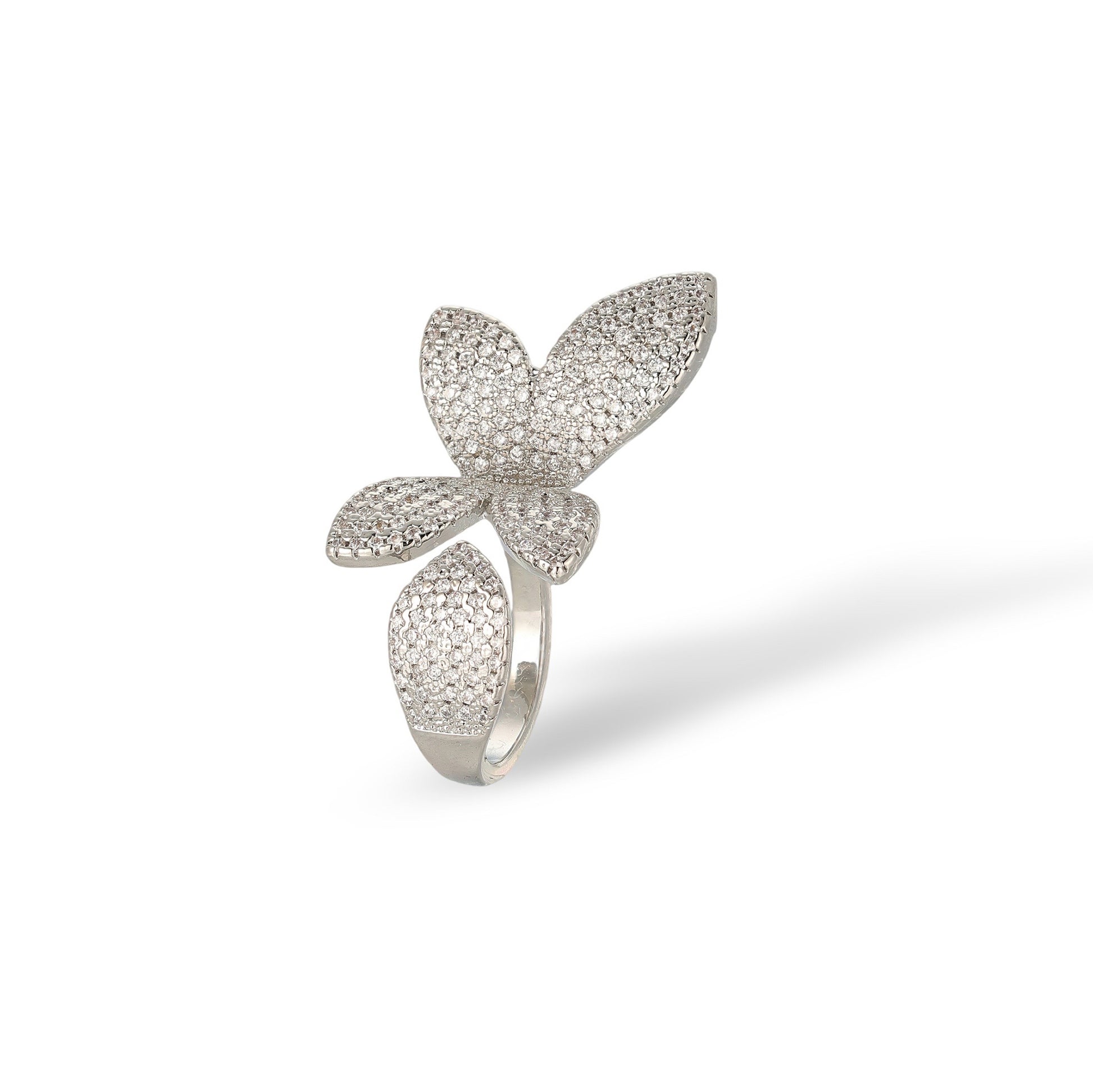 Marly White Butterfly Open Ring