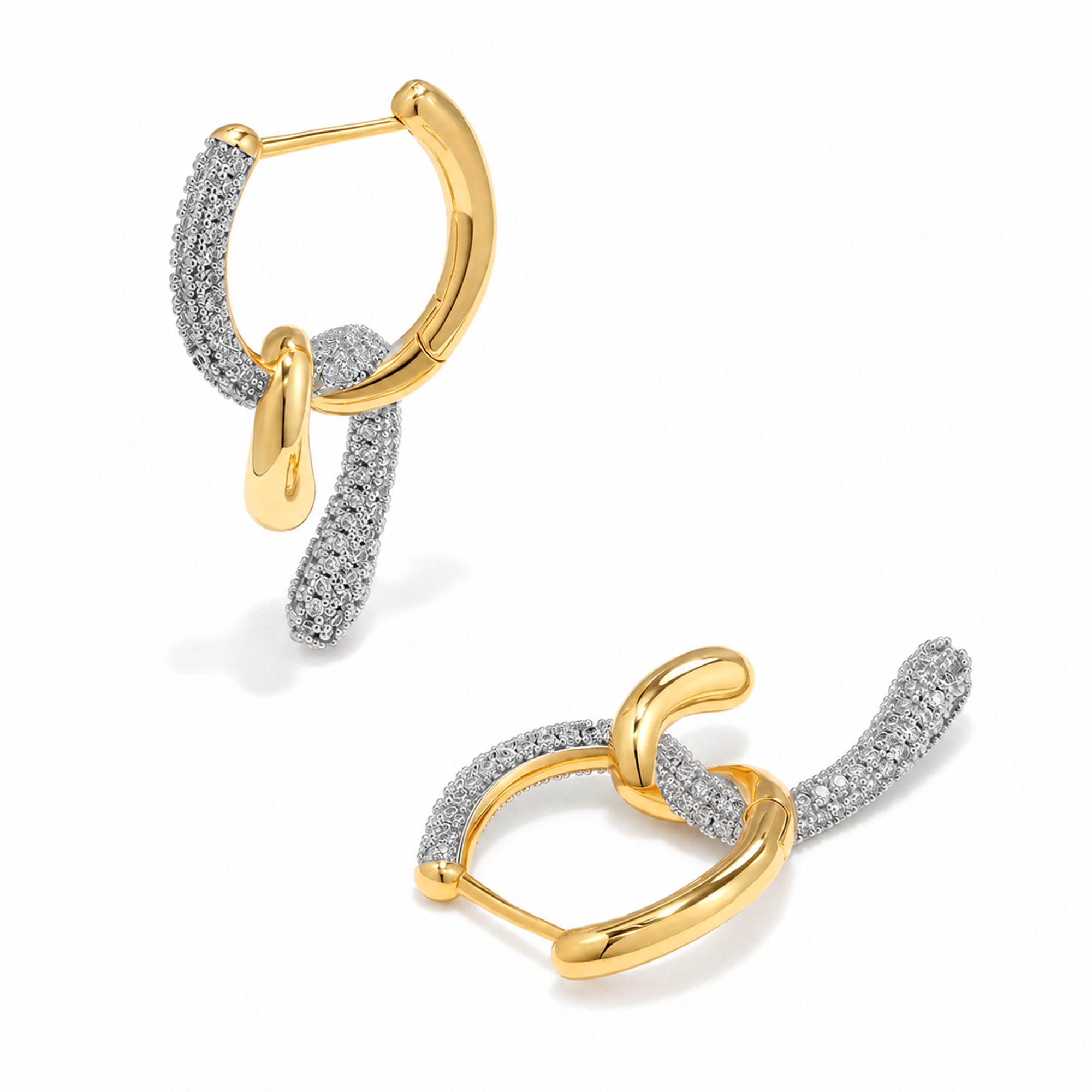 Martha 18K Gold Intertwined Knot Drop Easrrings