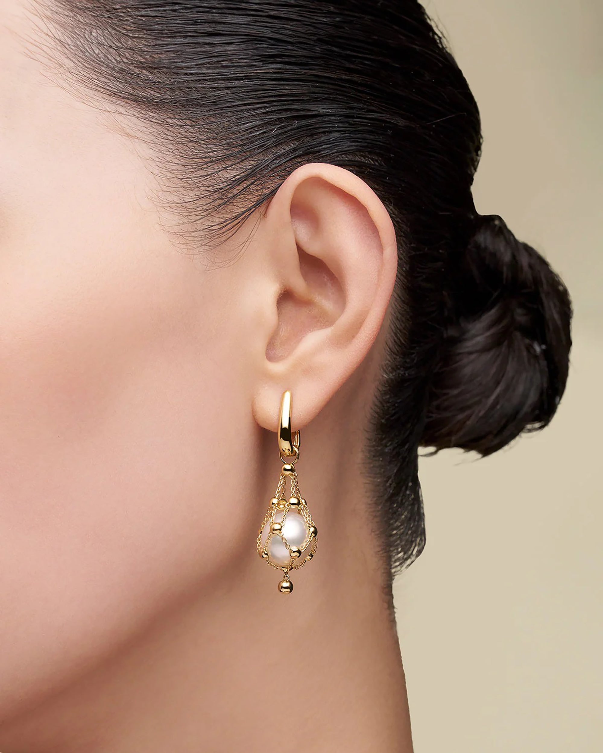 Mathilda 14K Yellow Gold Accent Pearl Earrings