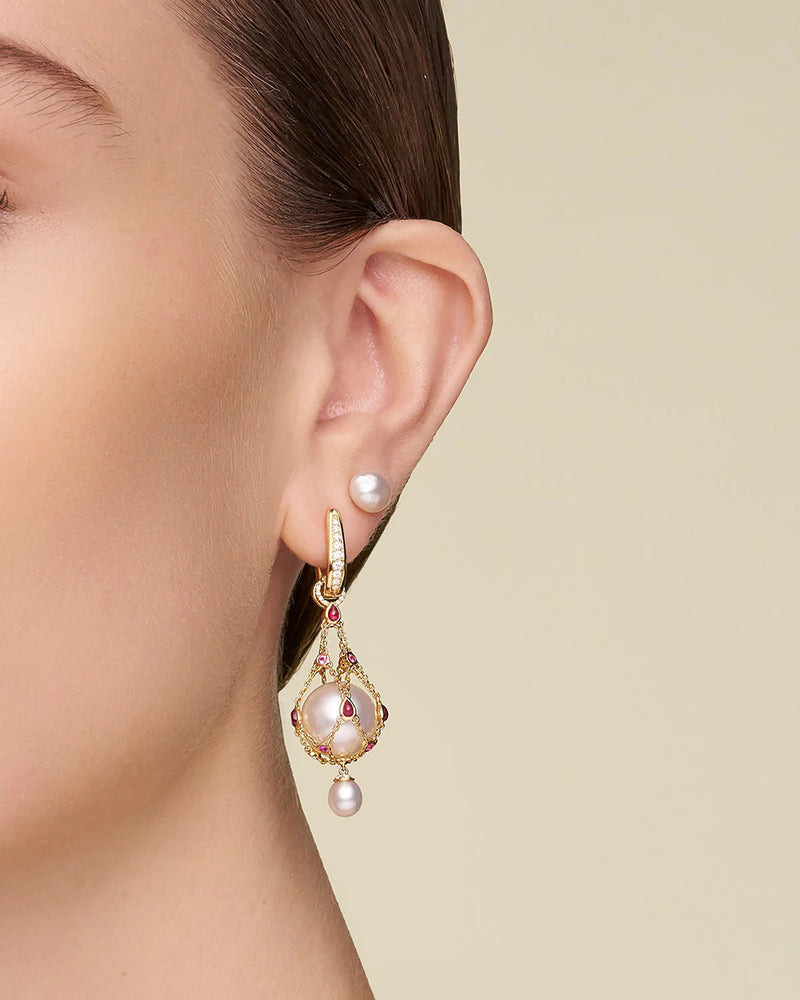 Mathilda Accent Pearl Earrings