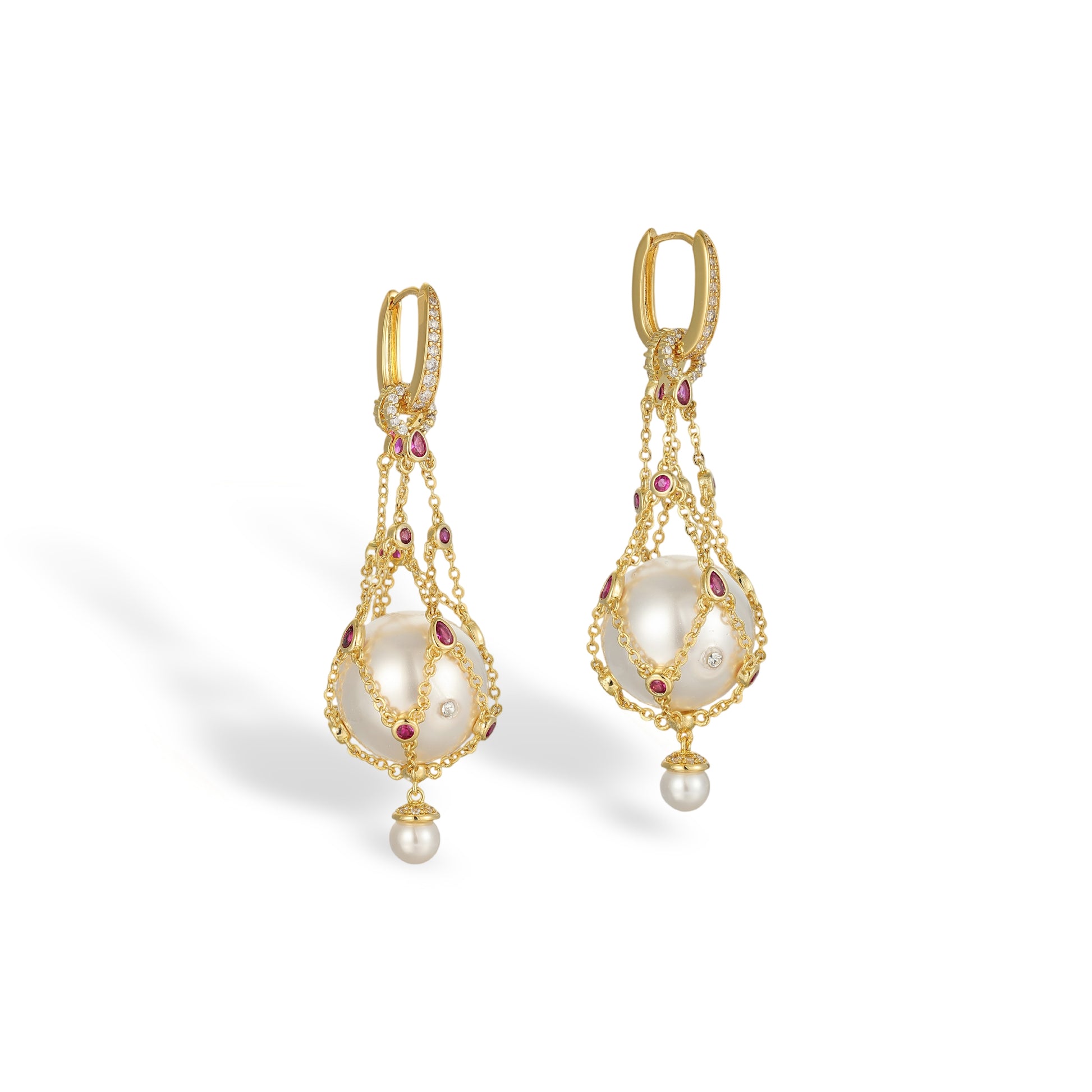 Mathilda Accent Pearl Earrings
