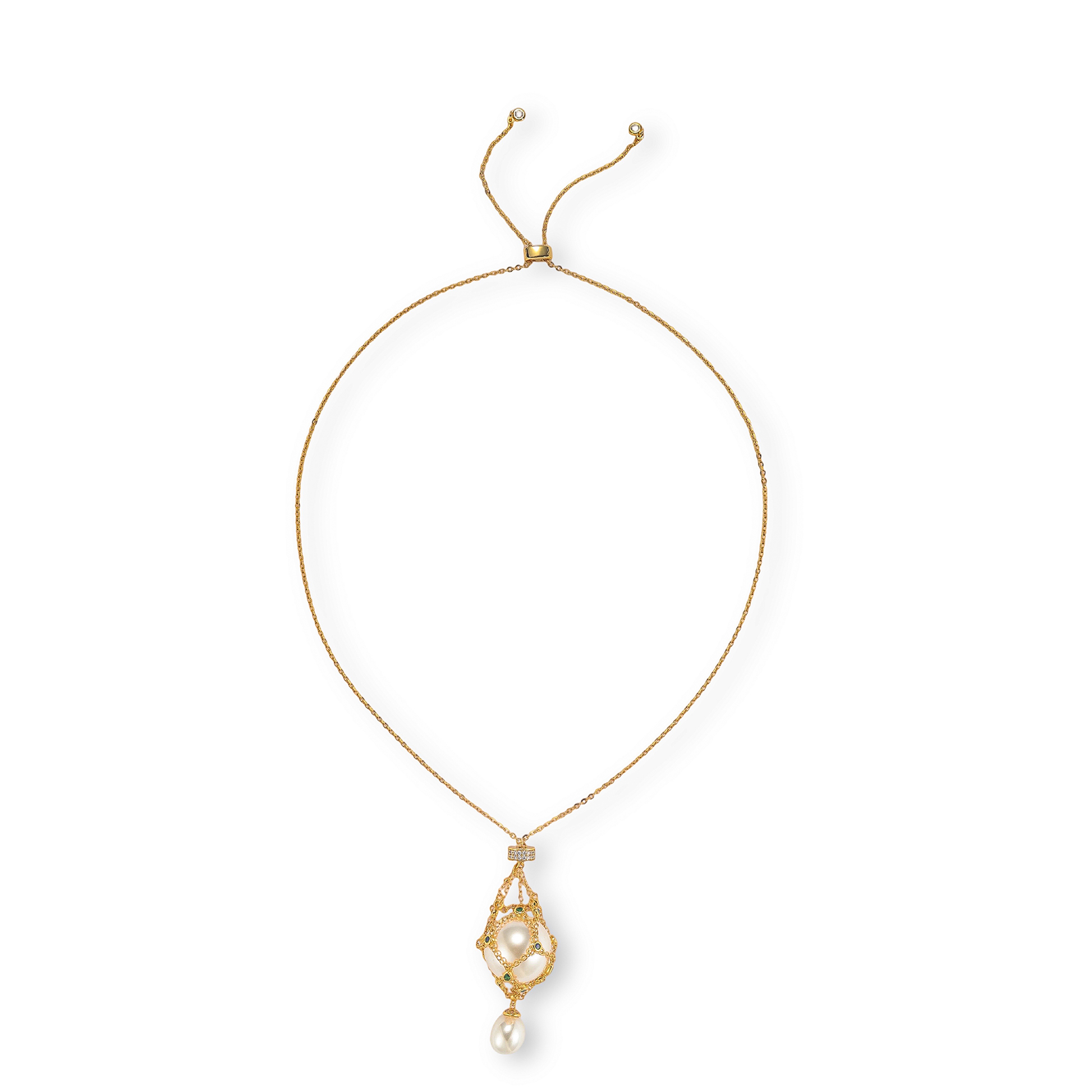 Mathilda Multicolor Accent Pearl Pendant Necklace