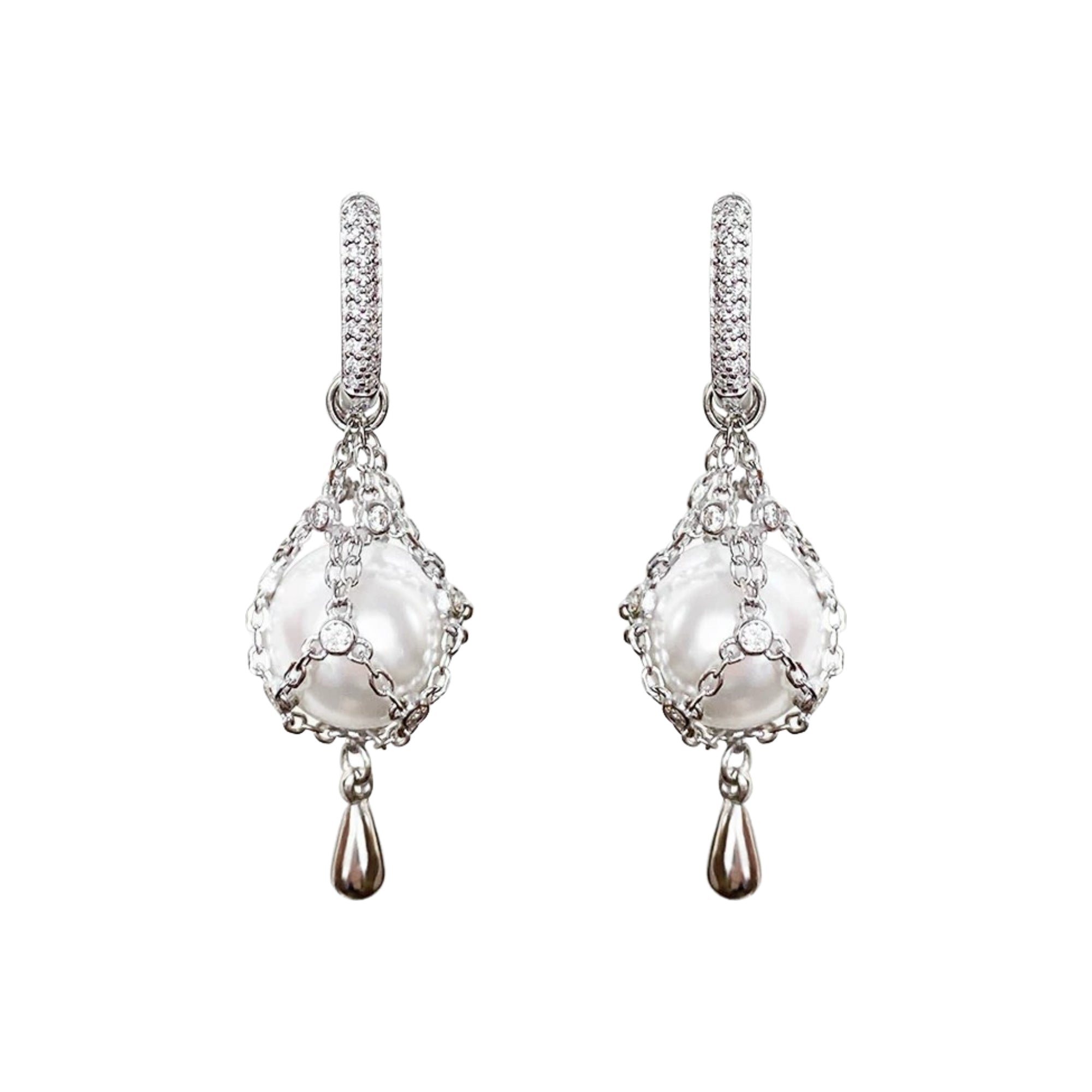 Mathilda White Accent Pearl Earrings
