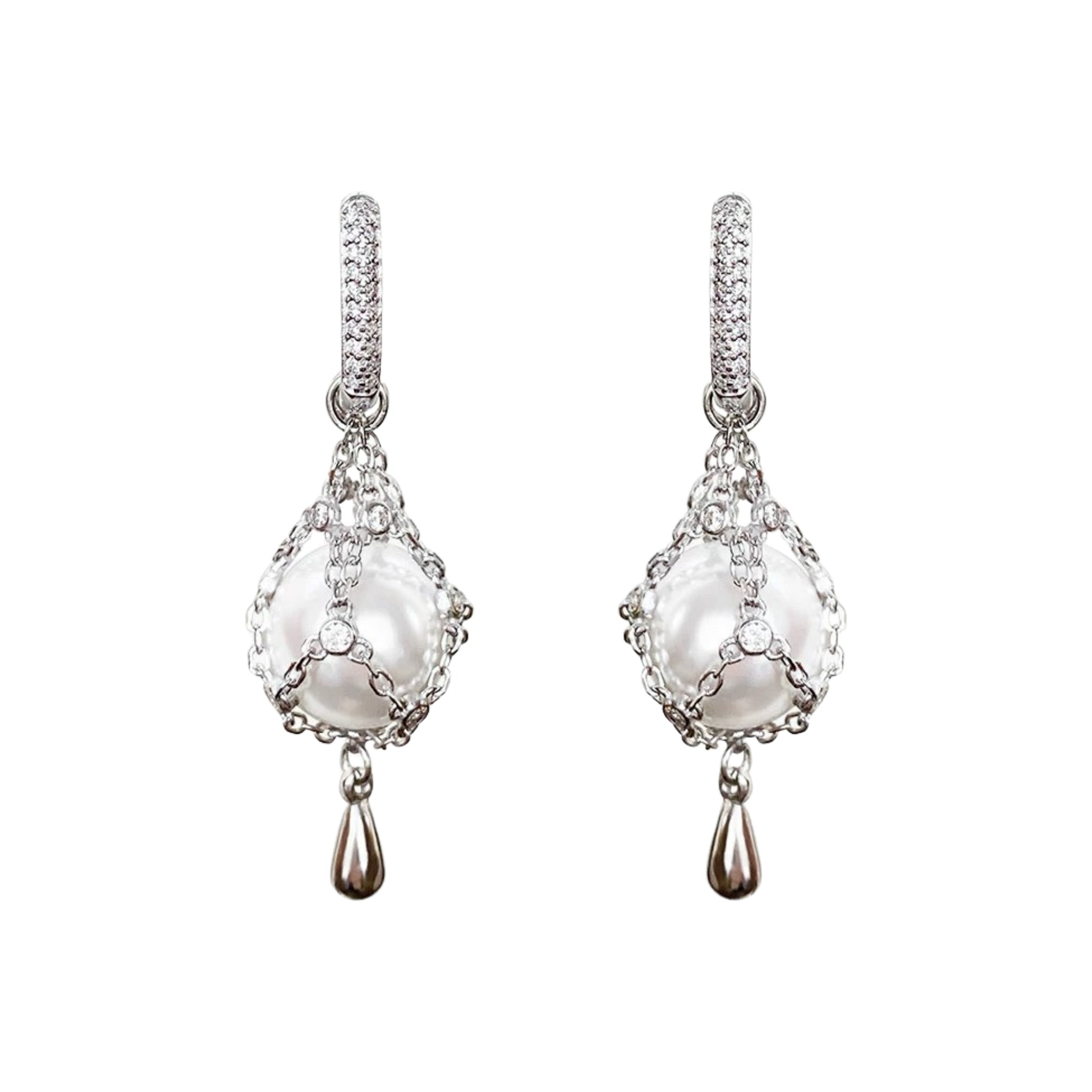 Mathilda White Accent Pearl Earrings