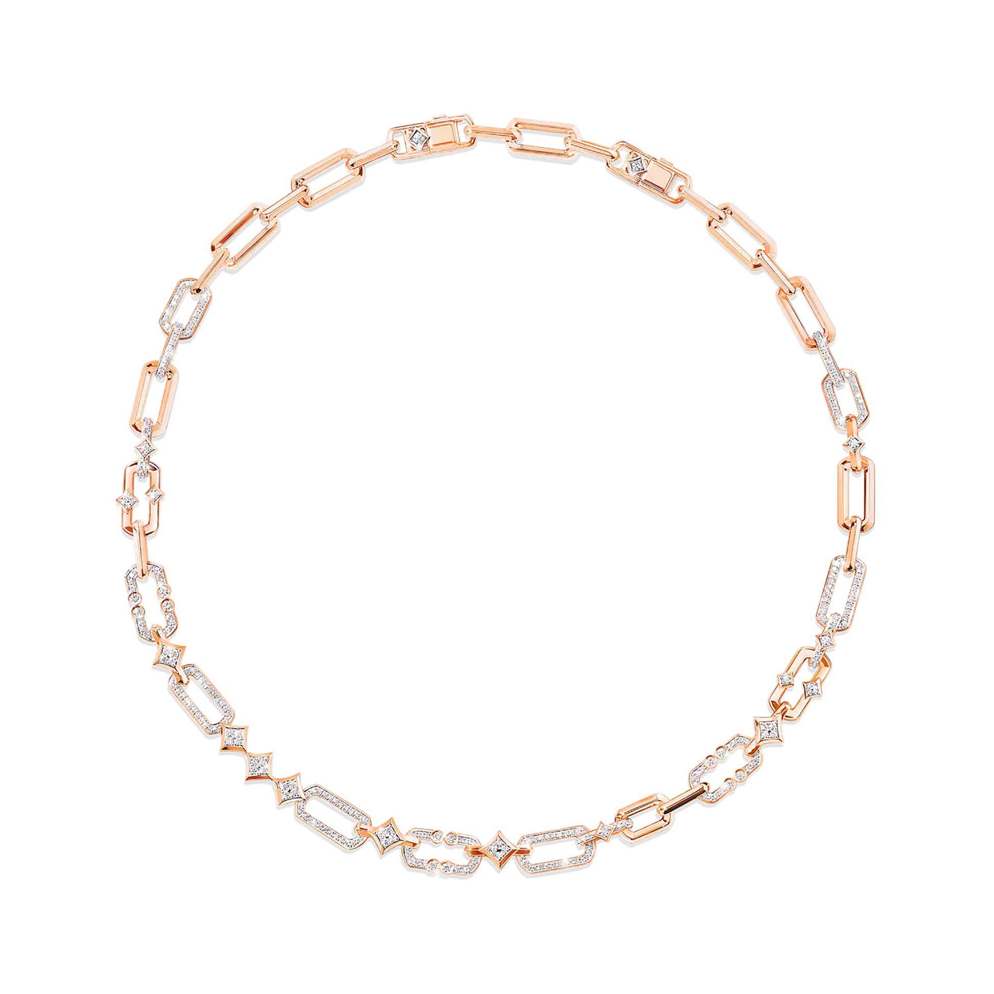 Meinhild 14K Gold Paperclip Rhombus Choker Necklace