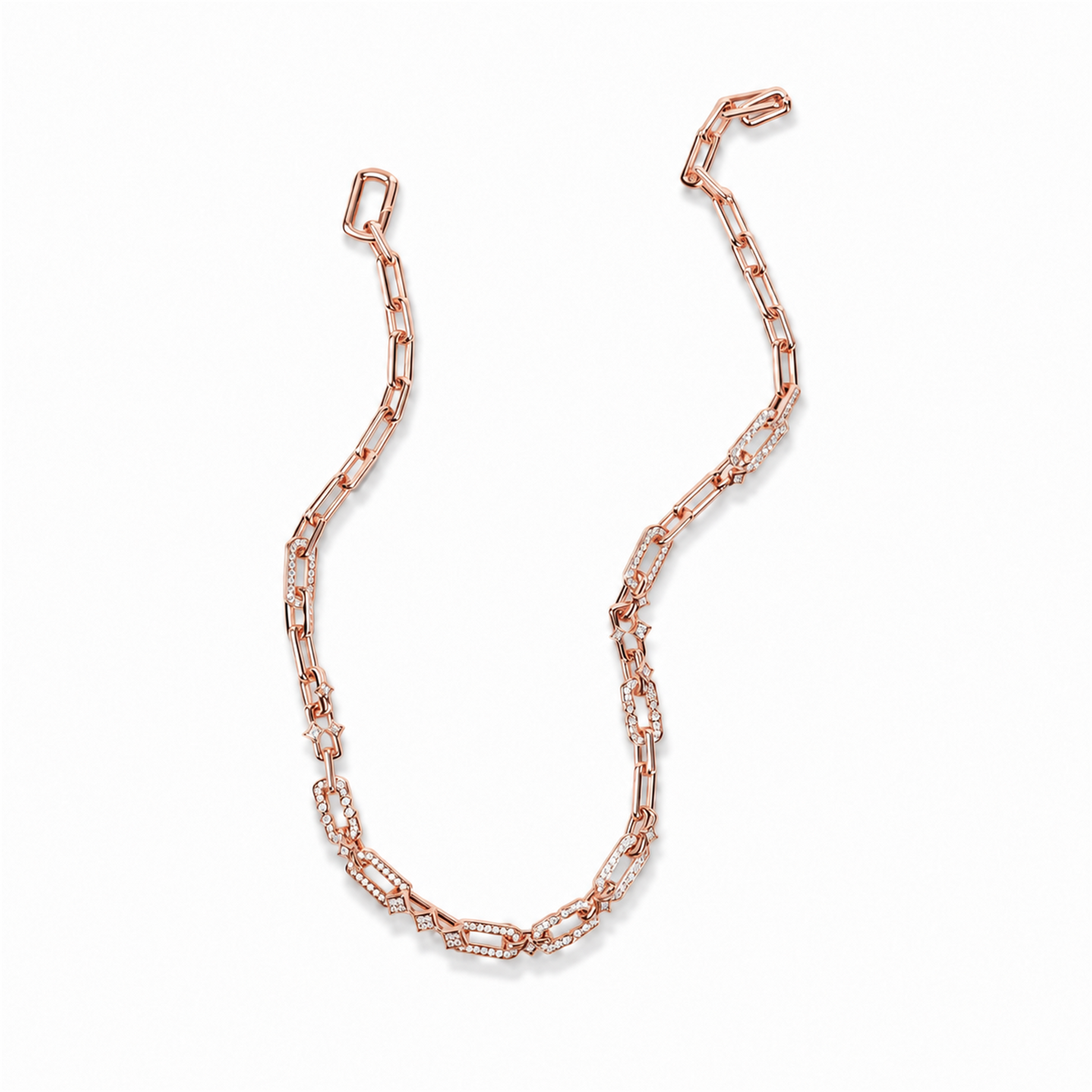 Meinhild 14K Gold Paperclip Rhombus Choker Necklace