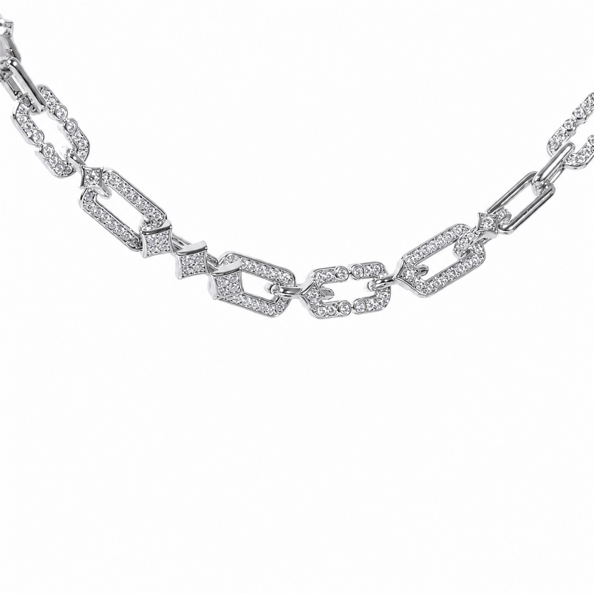 Meinhild 14K Gold Paperclip Rhombus Choker Necklace