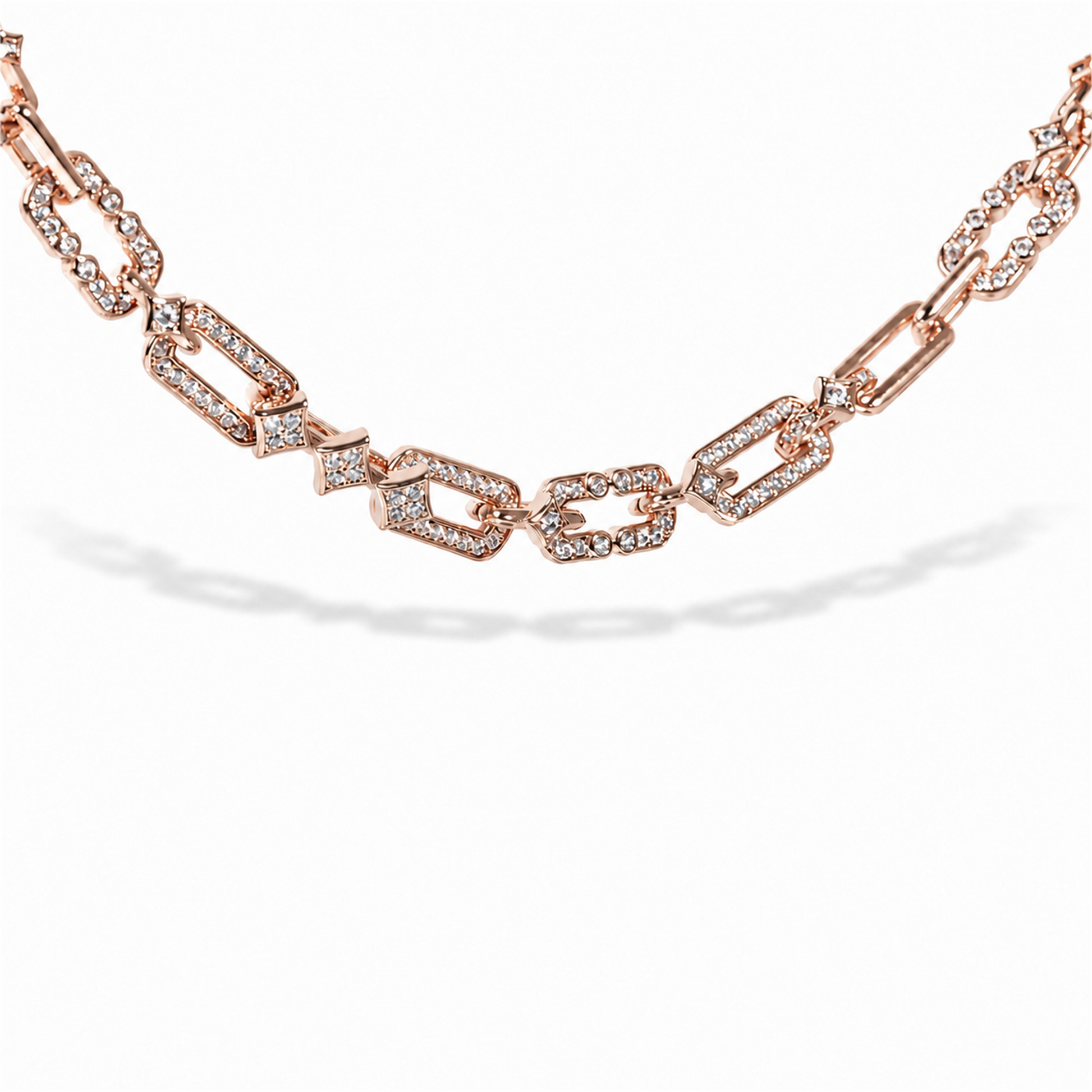 Meinhild 14K Gold Paperclip Rhombus Choker Necklace