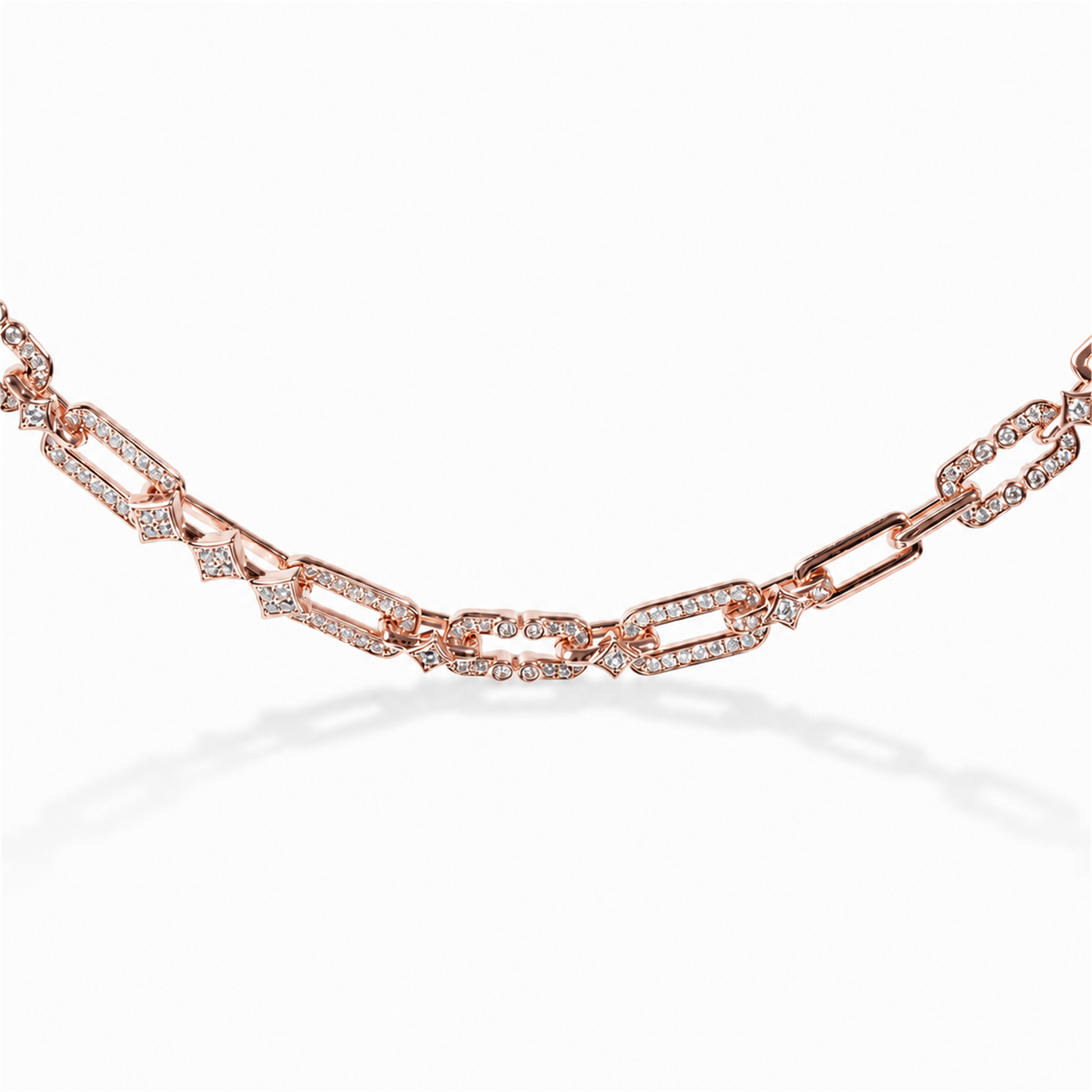 Meinhild 14K Gold Paperclip Rhombus Choker Necklace