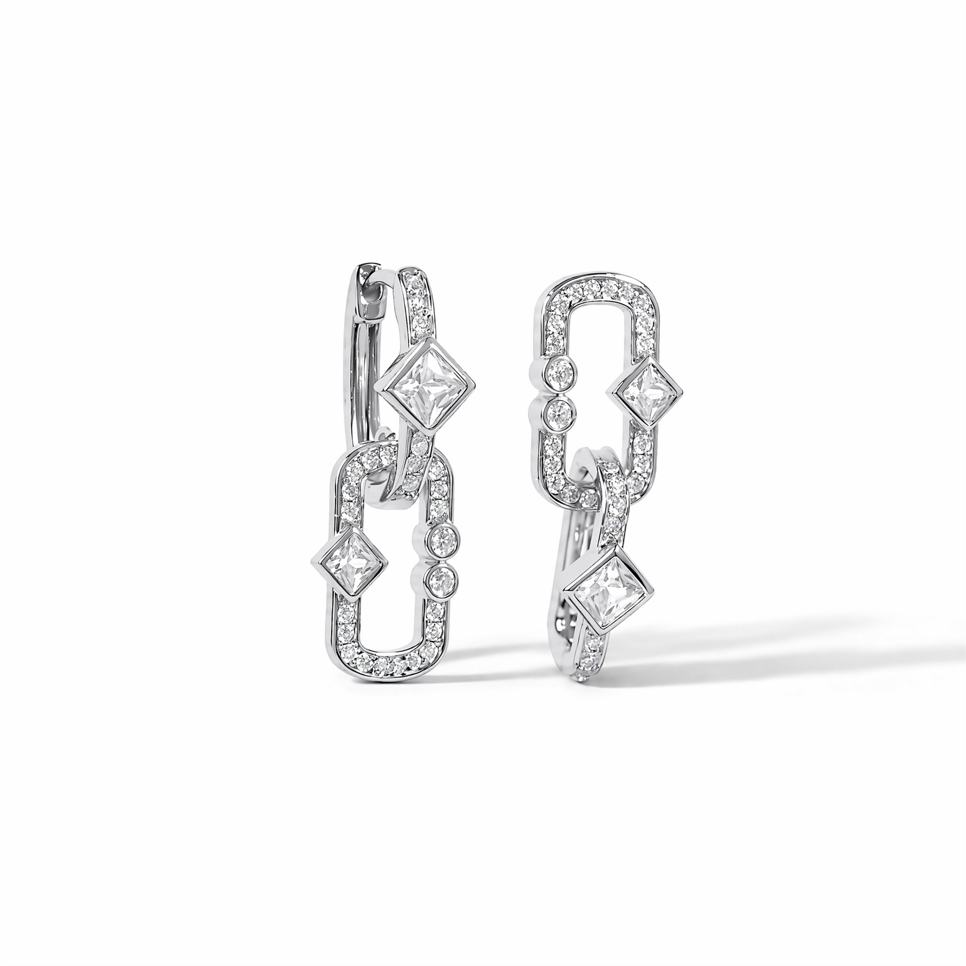 Meinhild 14K Gold Paperclip Rhombus Earrings