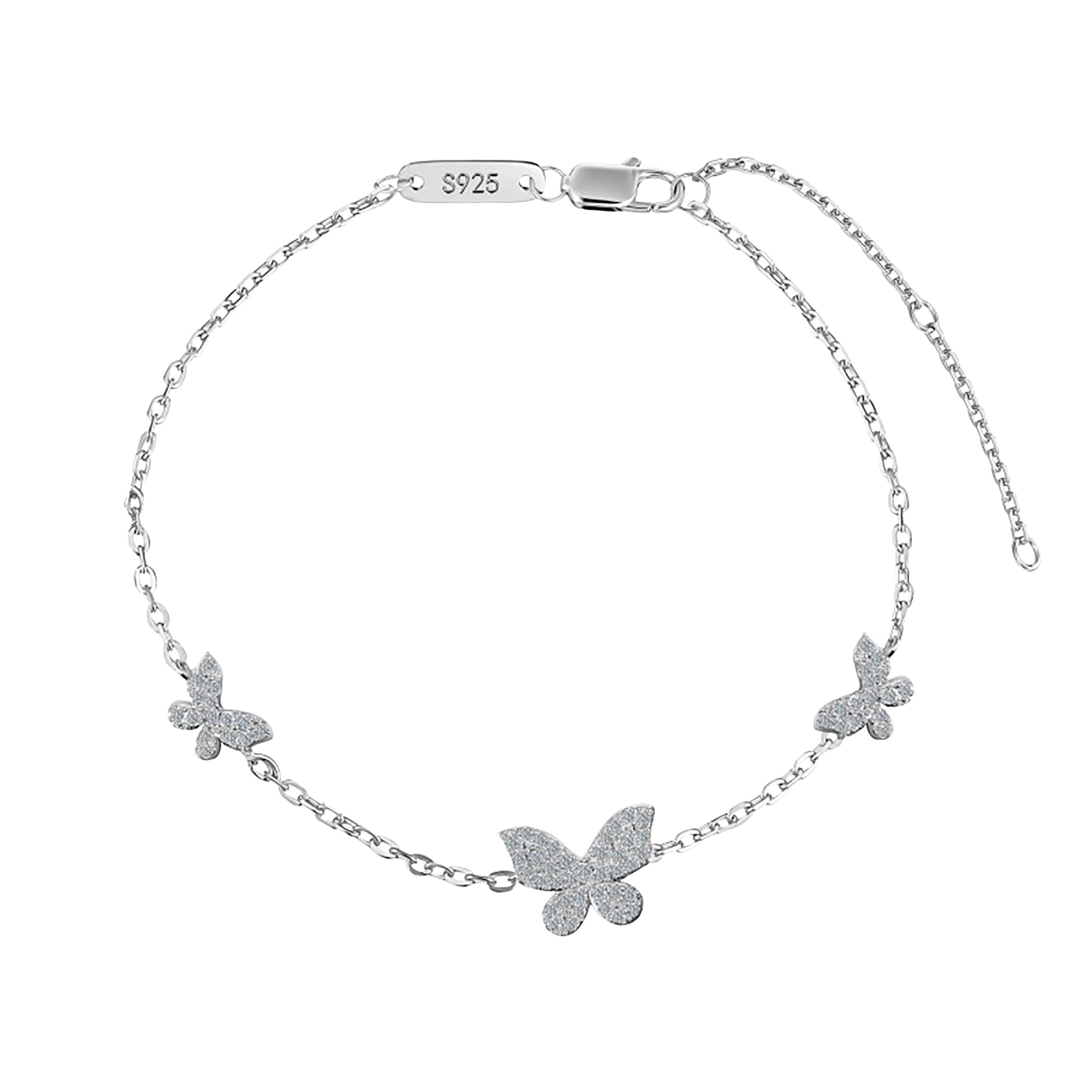 Meinlind White Butterfly Moissanite Bracelet
