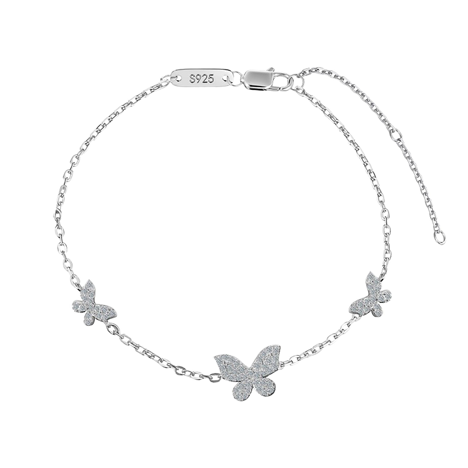 Meinlind White Butterfly Moissanite Bracelet