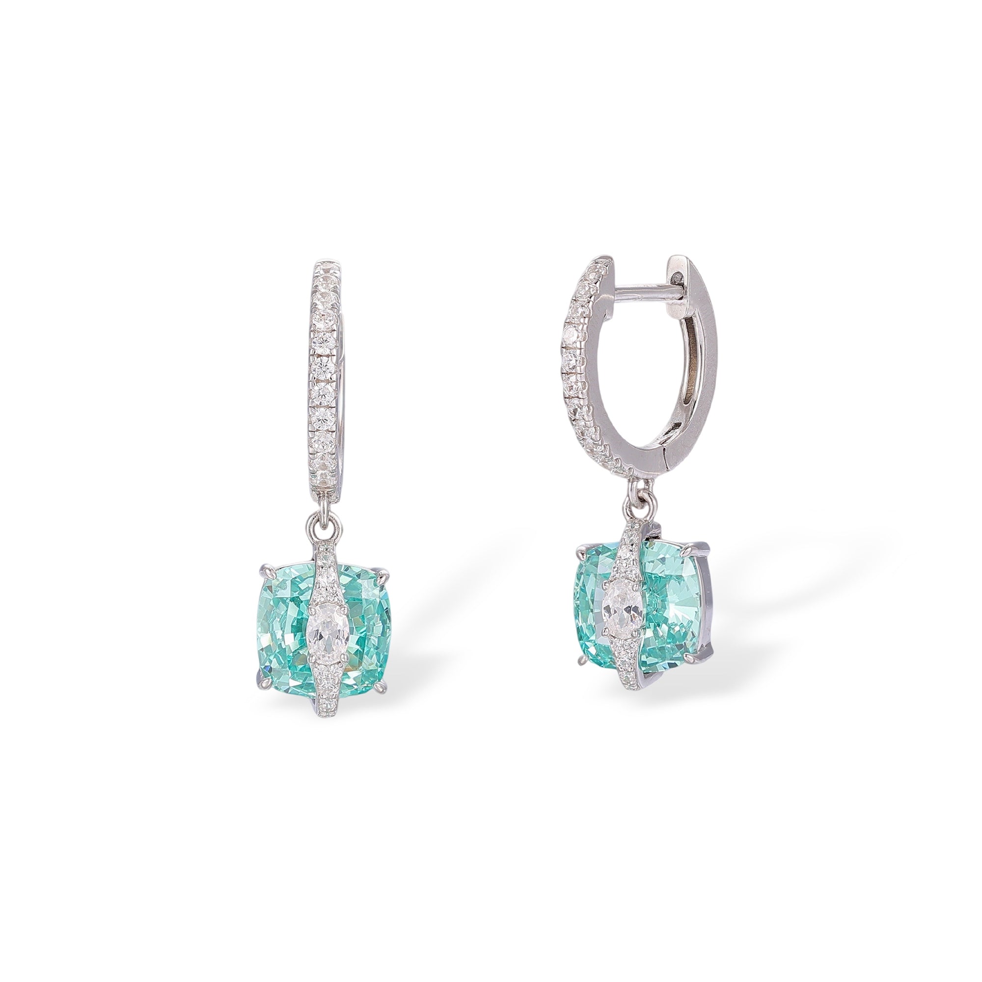 Meinrun Paraiba Cushion Earrings