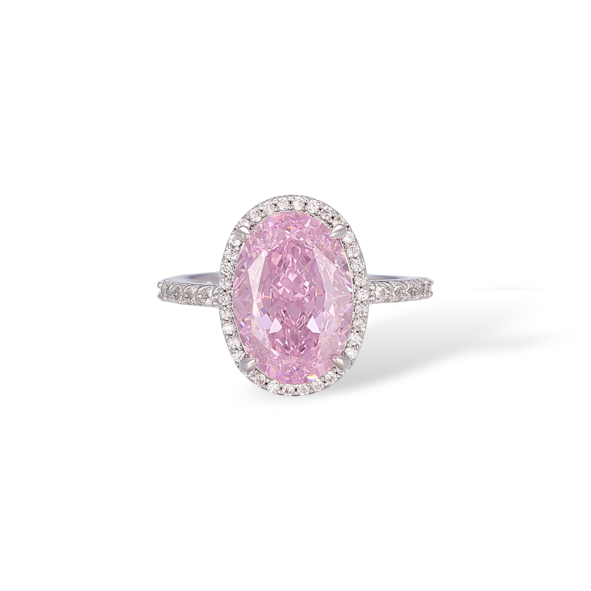 Melina Pink Oval Open Ring