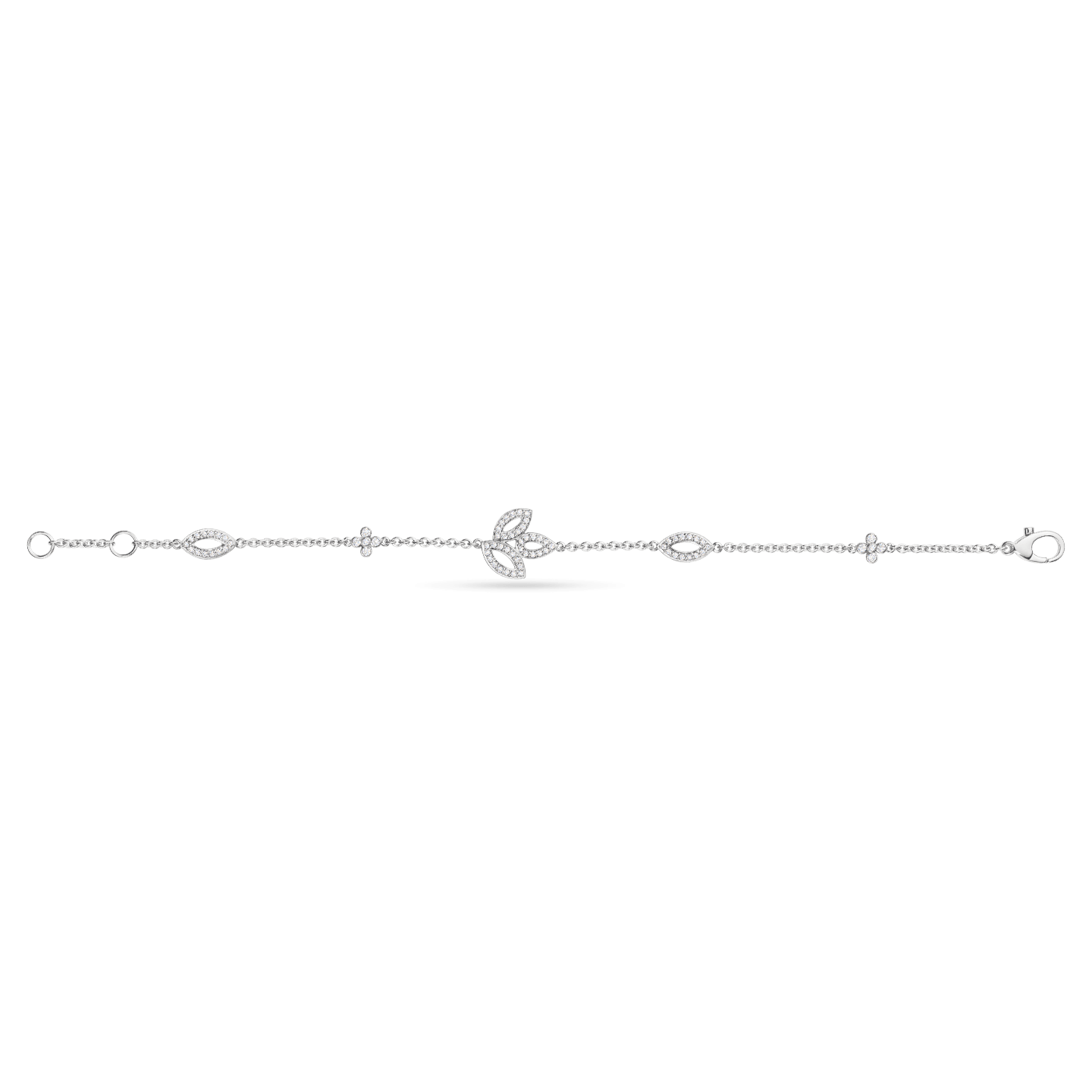 Mia White Leaf Cluster Bracelet