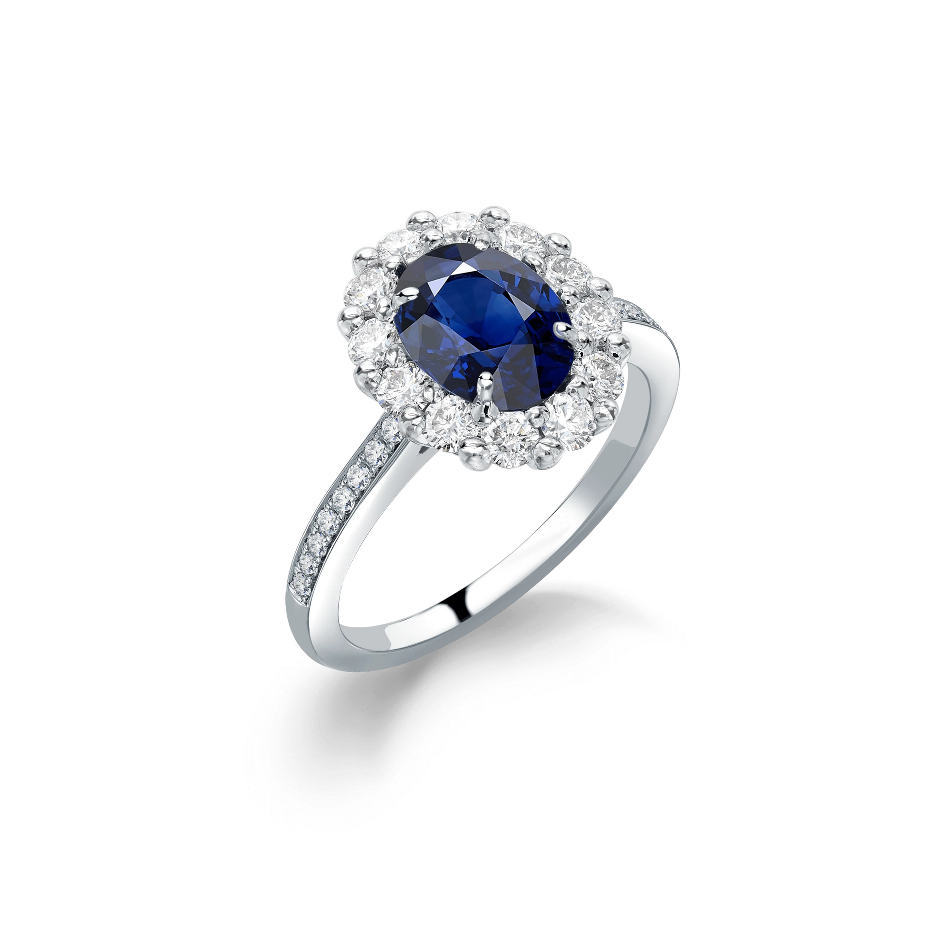 Monique Navy Blue Oval Ring