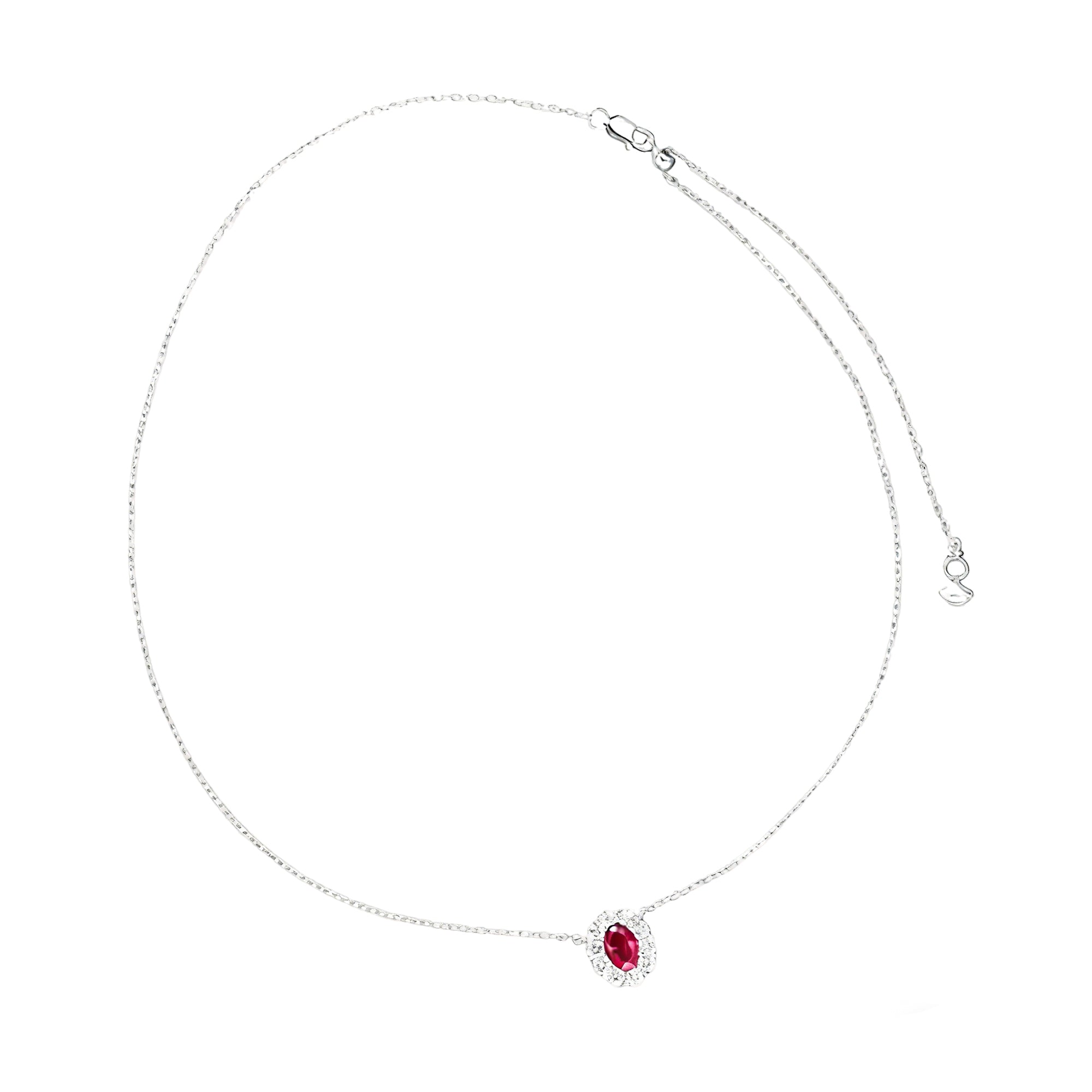Muriel Red Oval Necklace