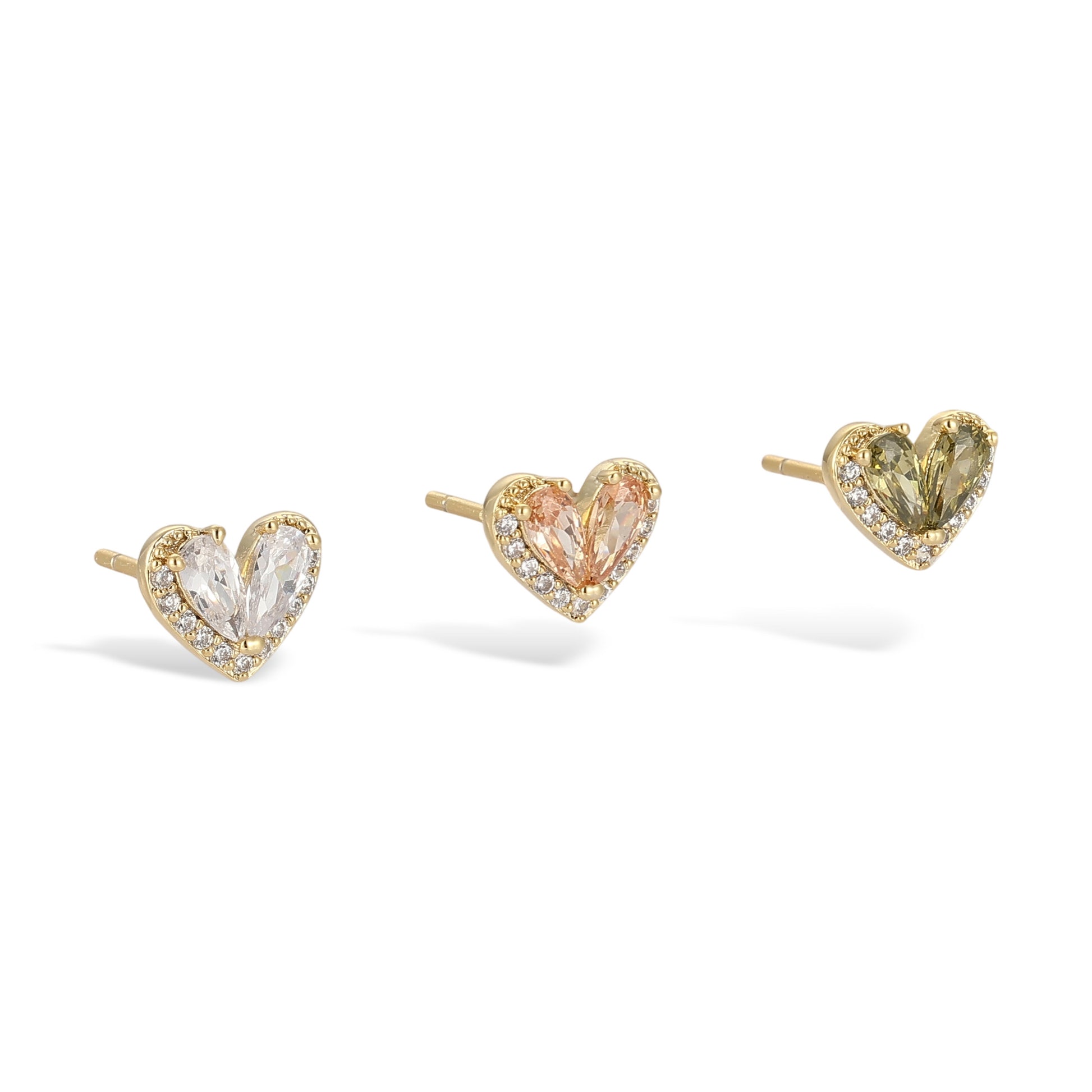Nadine Heart Earring Set