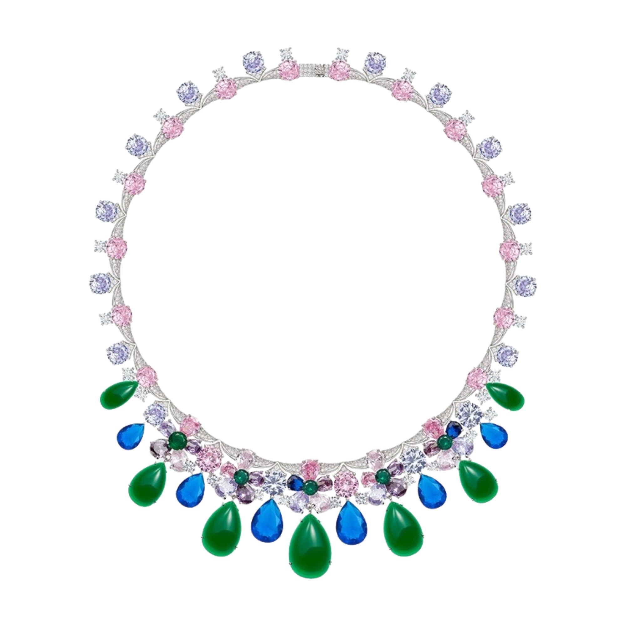 Nerwina Floral Teardrop Necklace