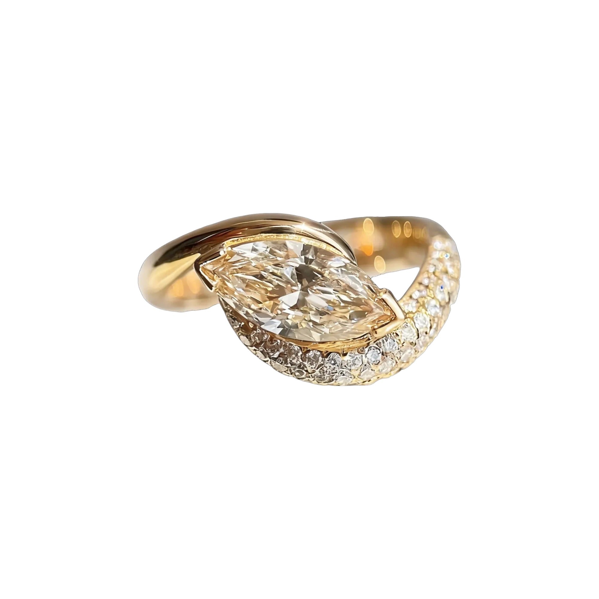 Nicola 14K Gold Marquise Ring