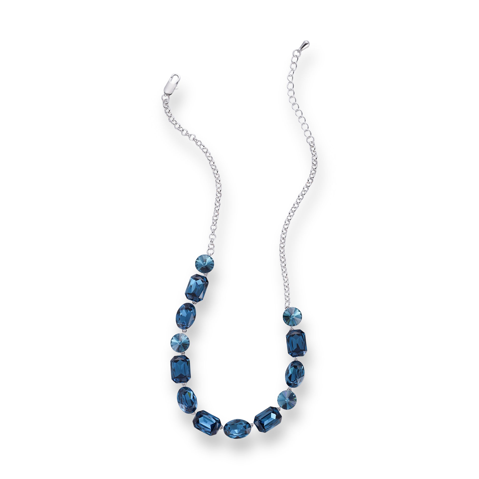 Noemi Navy Blue Mixed Shape Necklace