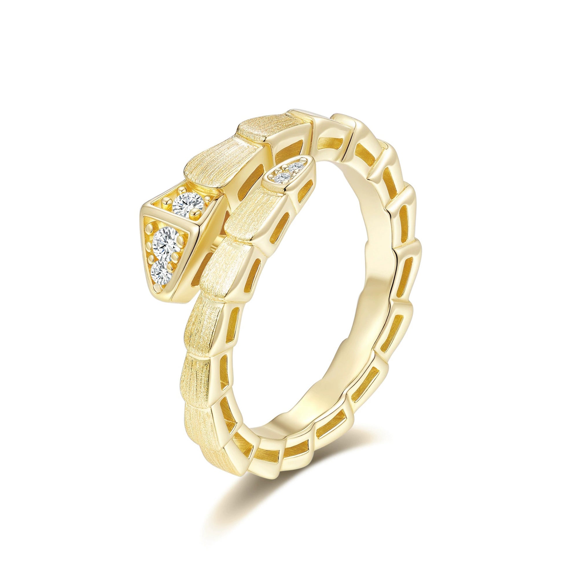 Nordhild 14K Gold Snake Moissanite Ring