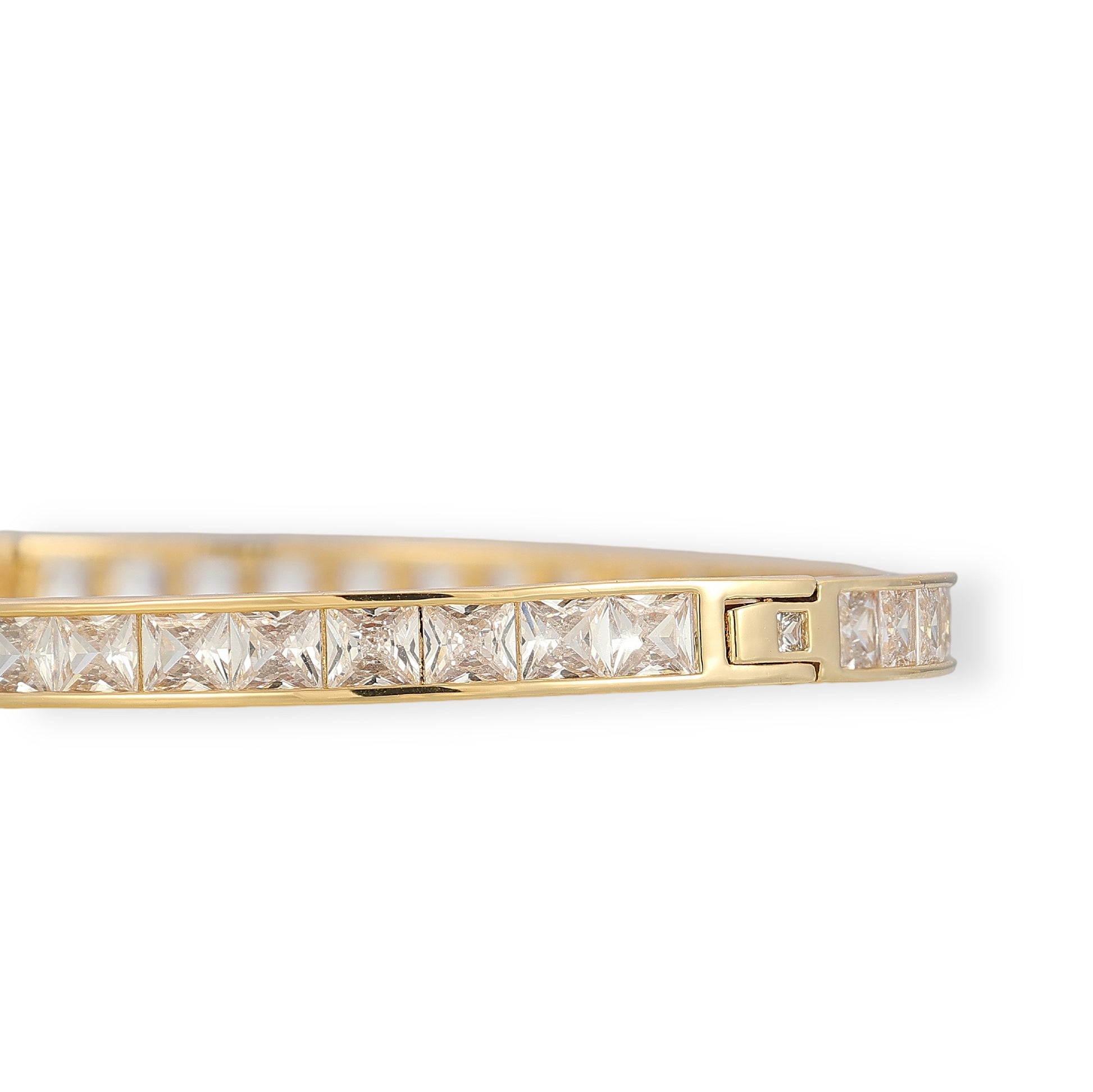 Oana 14K Gold Square Bangle