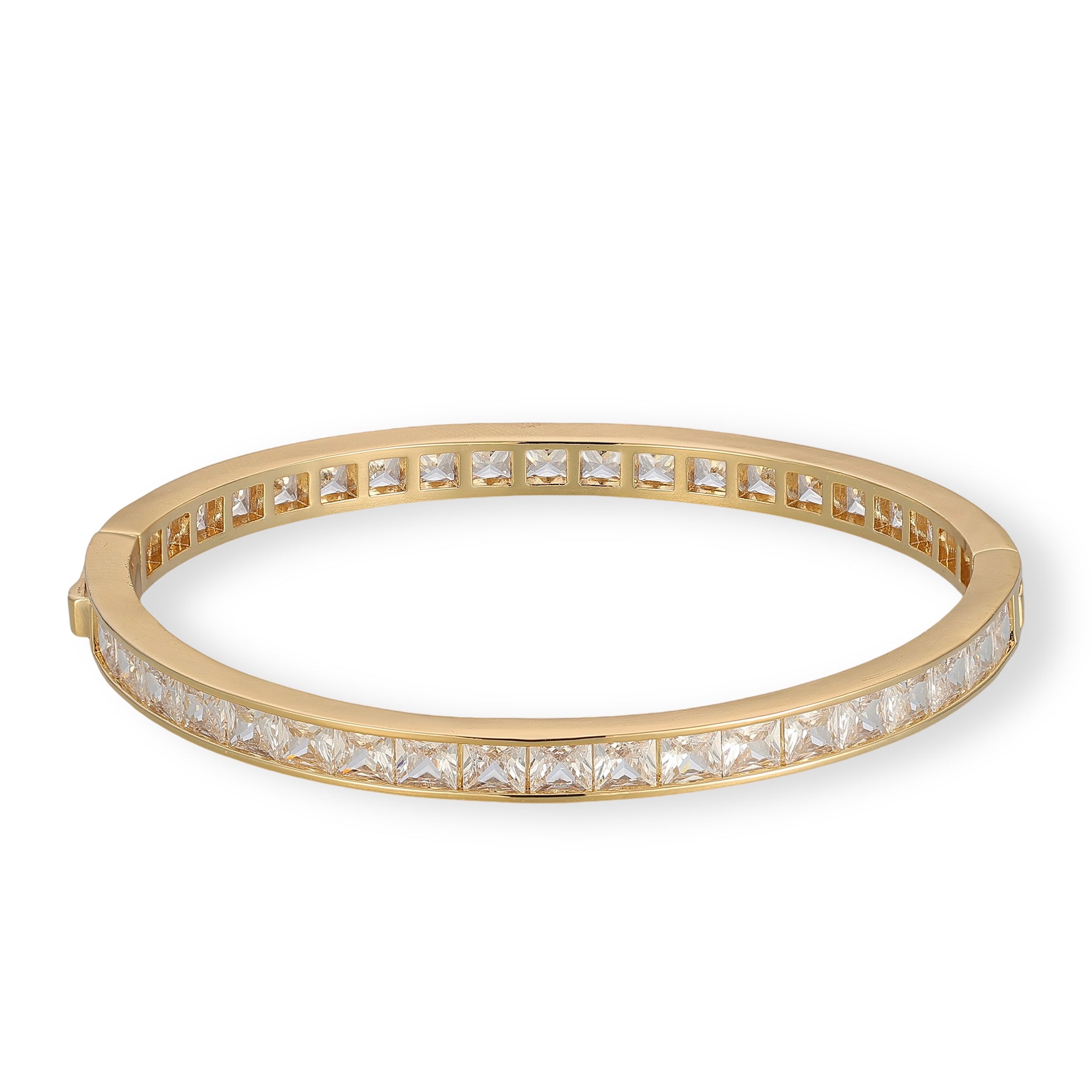 Oana 14K Gold Square Bangle