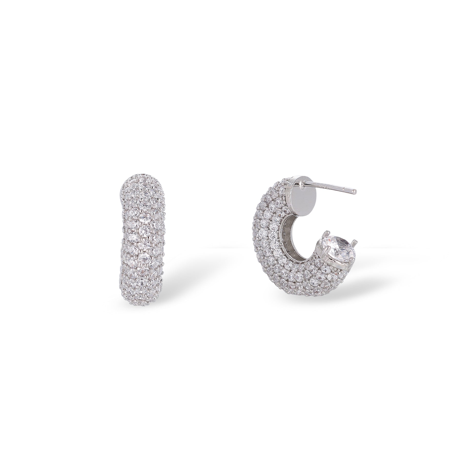 Olivia 14K Gold C Shape Earrings
