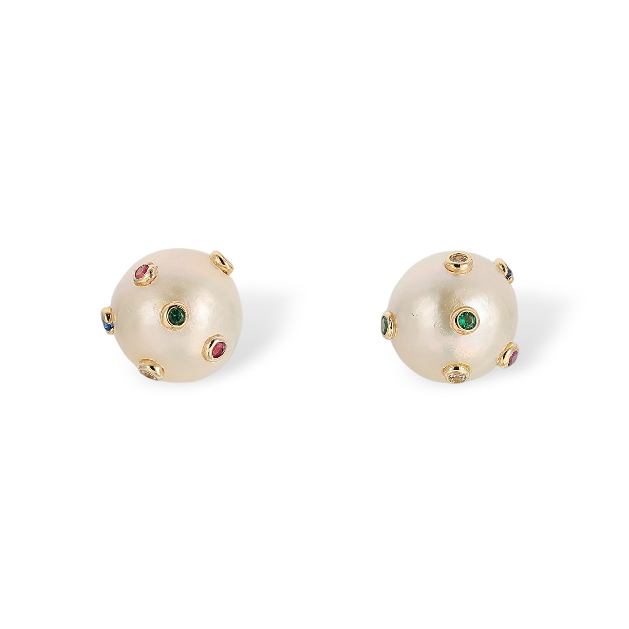 Orlanda Multicolor Pearl Stud Earrings