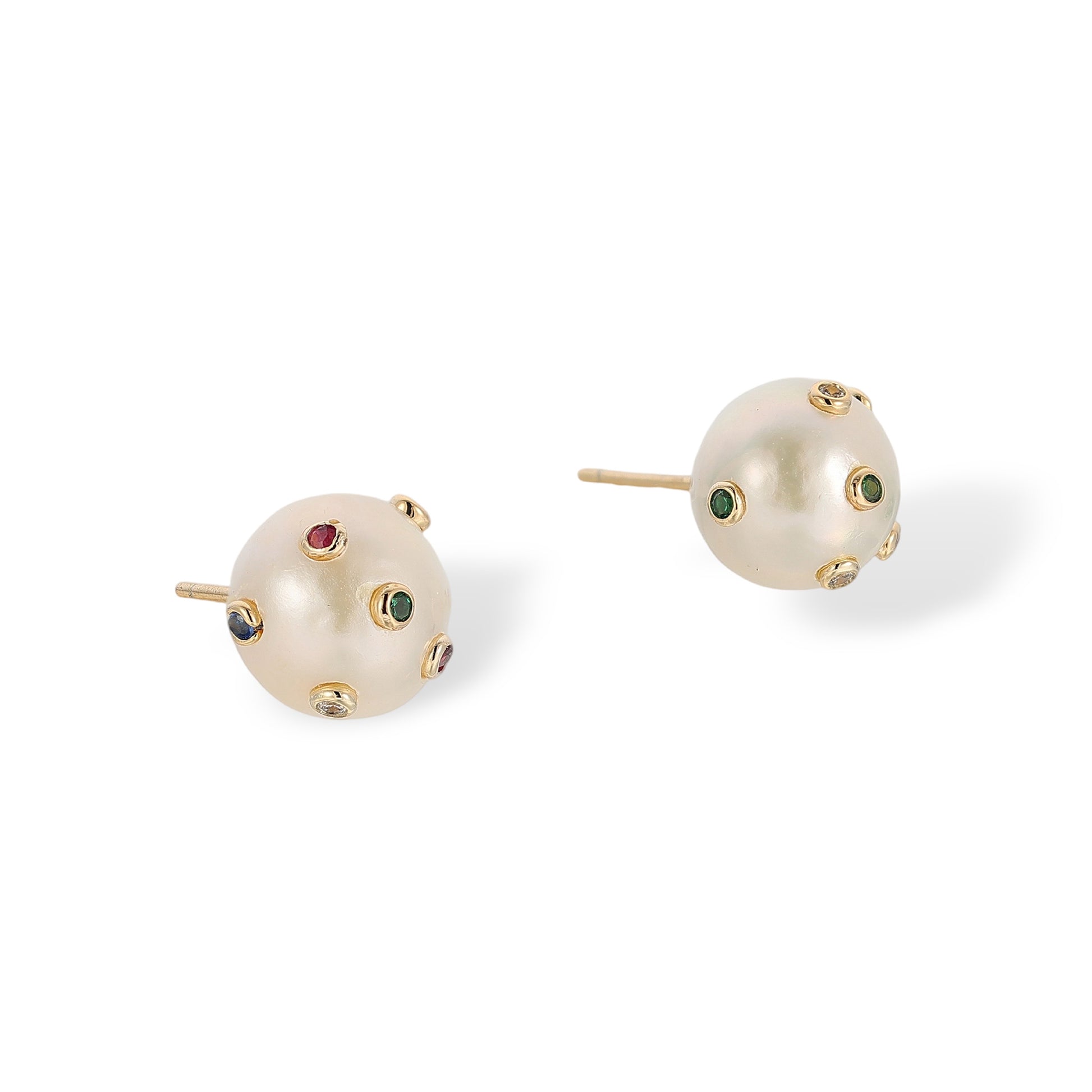 Orlanda Multicolor Pearl Stud Earrings