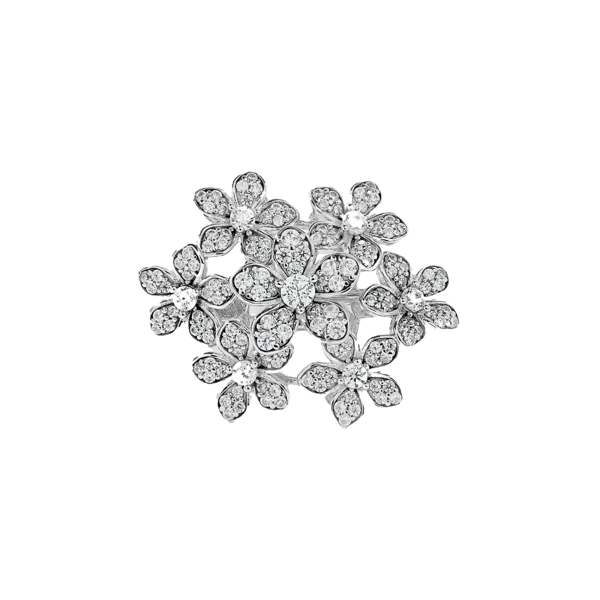 Orphée White Floral Ring