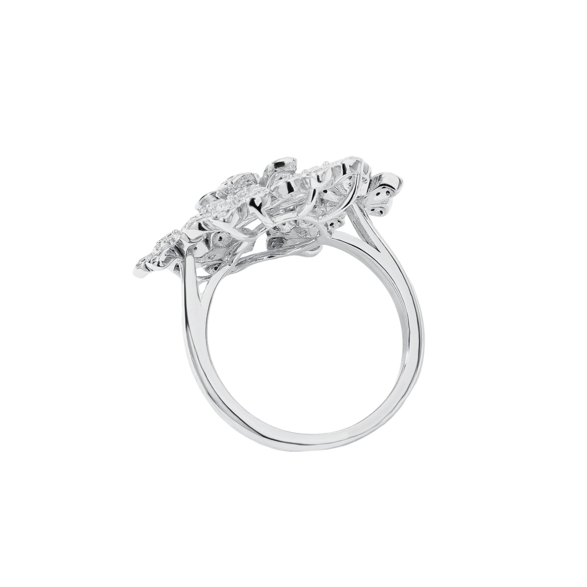 Orphée White Floral Ring