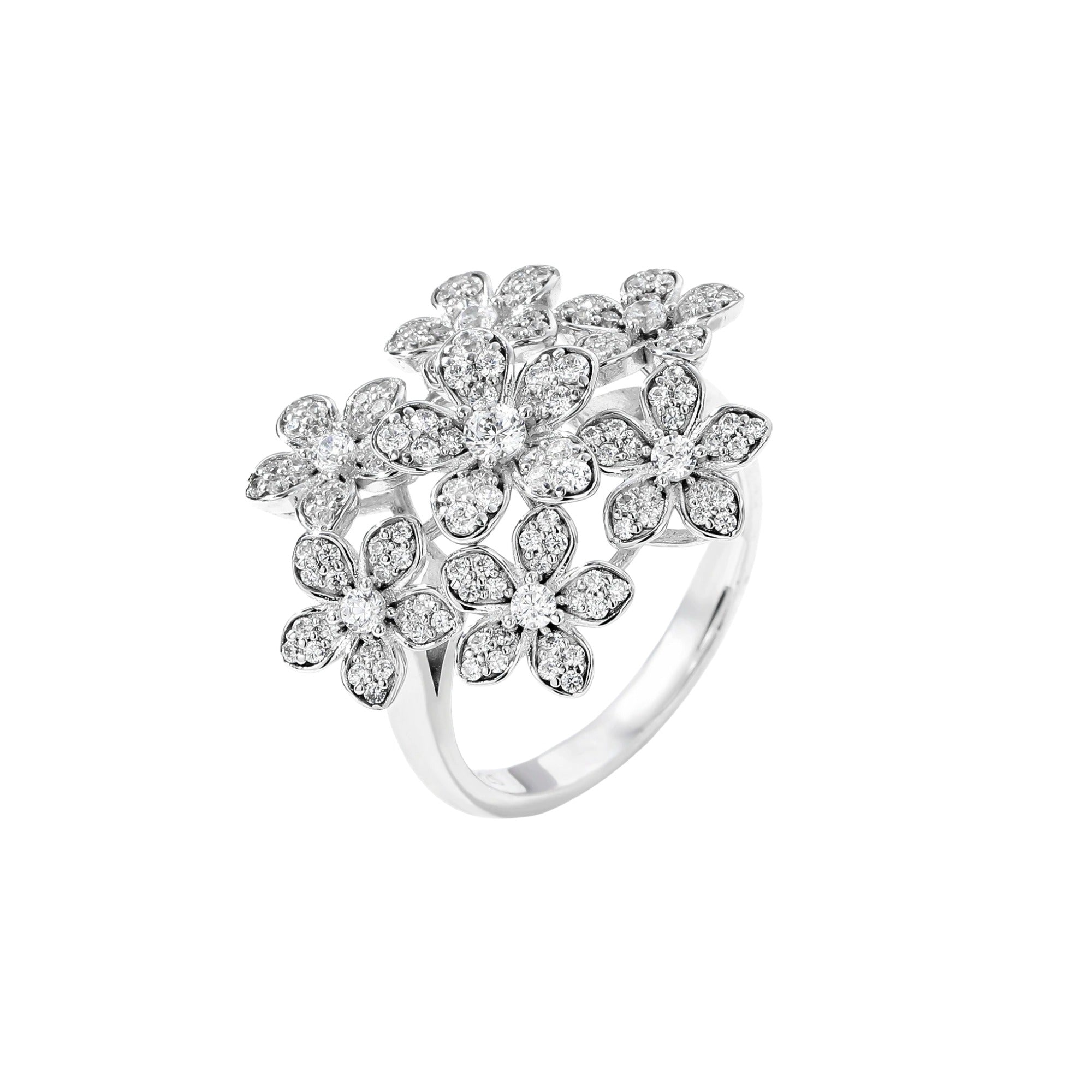 Orphée White Floral Ring