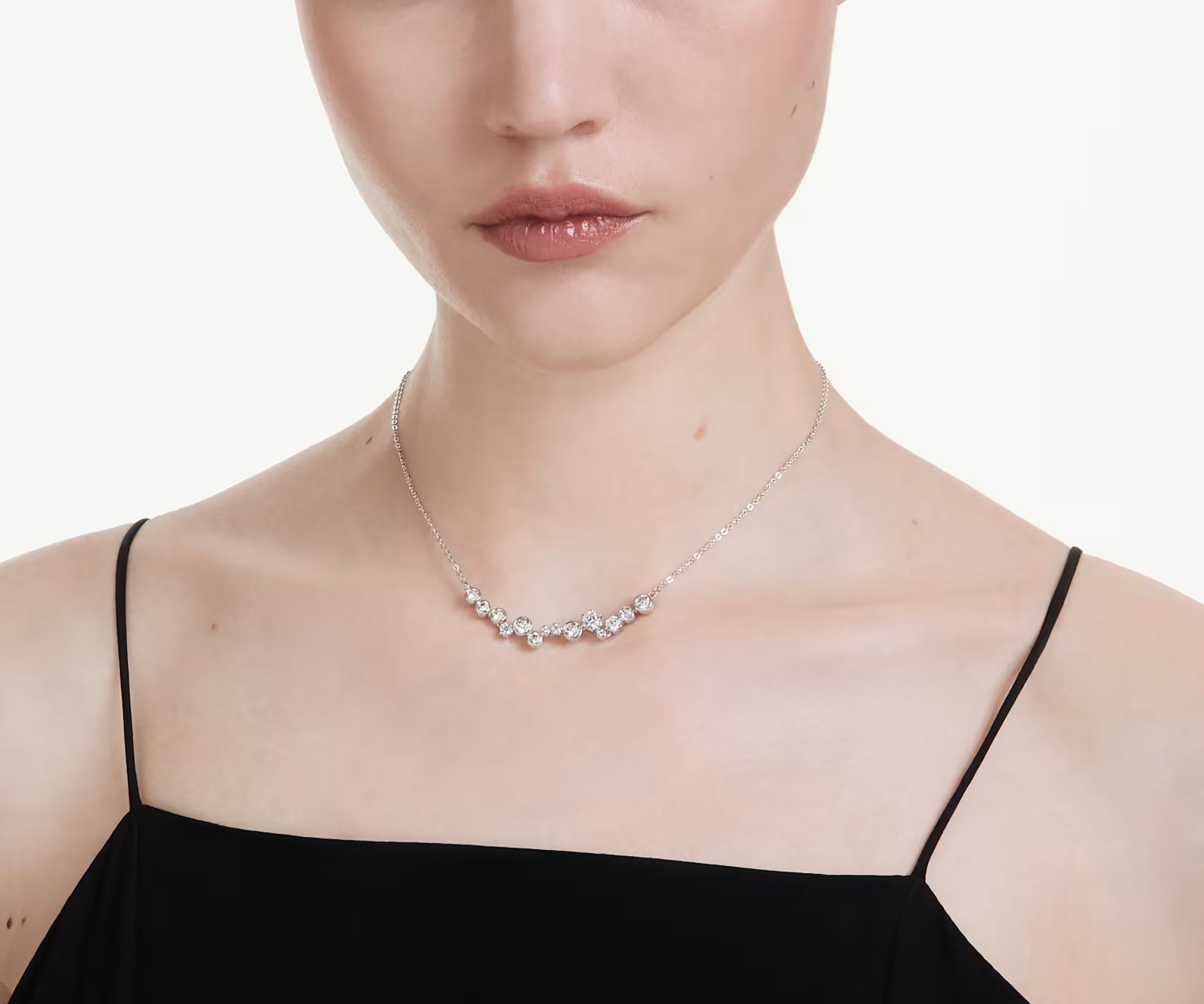 Pamela White Curved Necklace