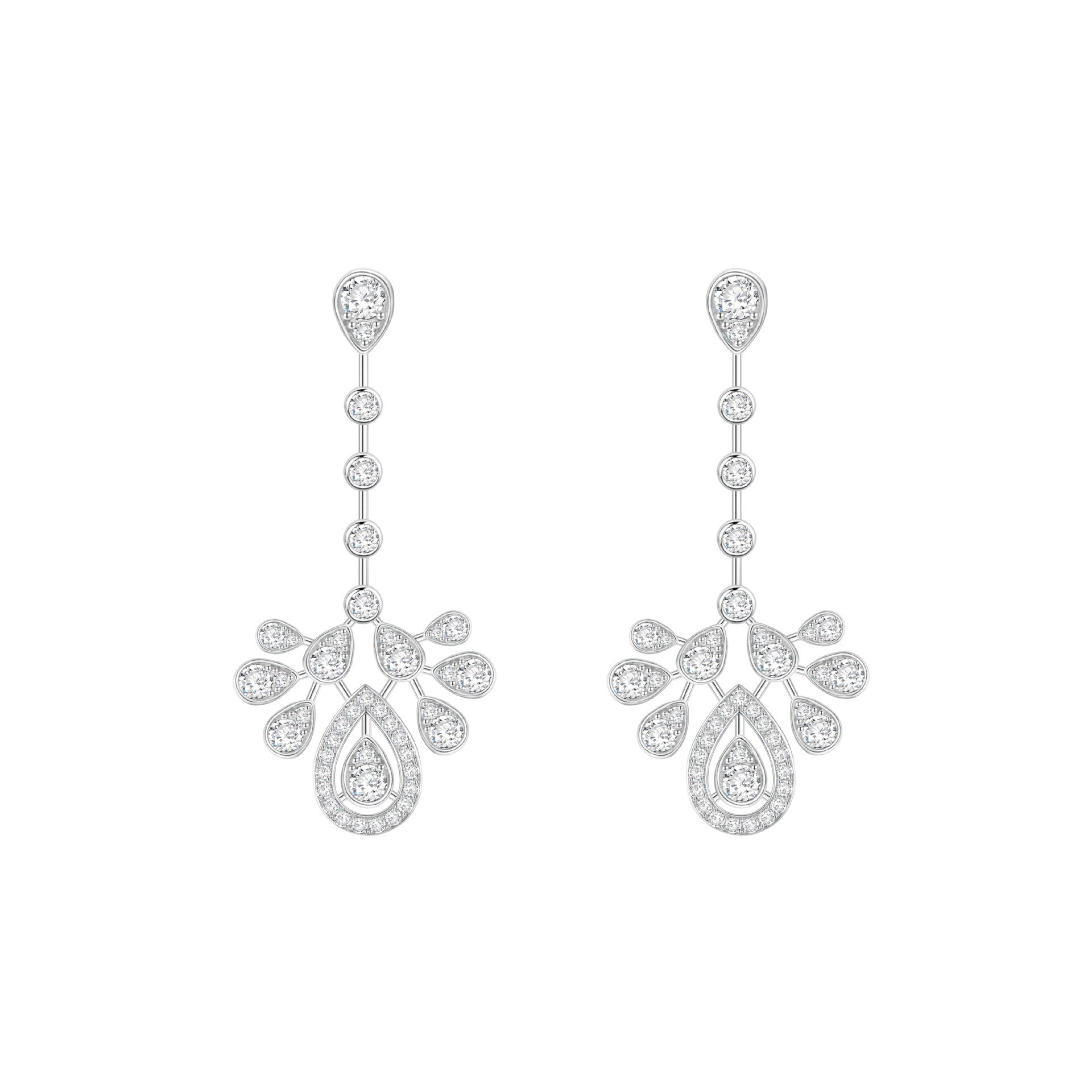 Pascale White Teardrop Earrings