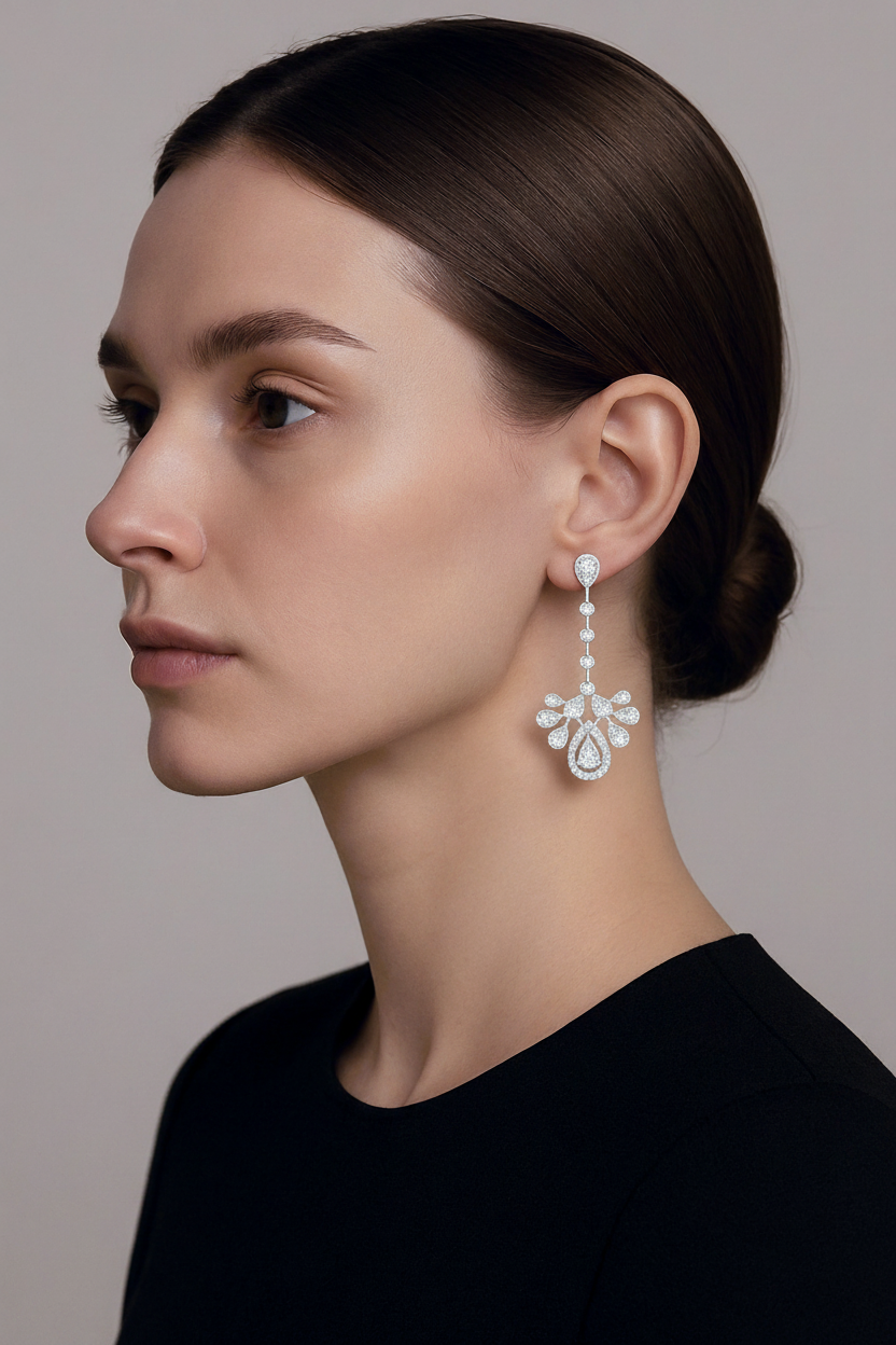 Pascale White Teardrop Earrings