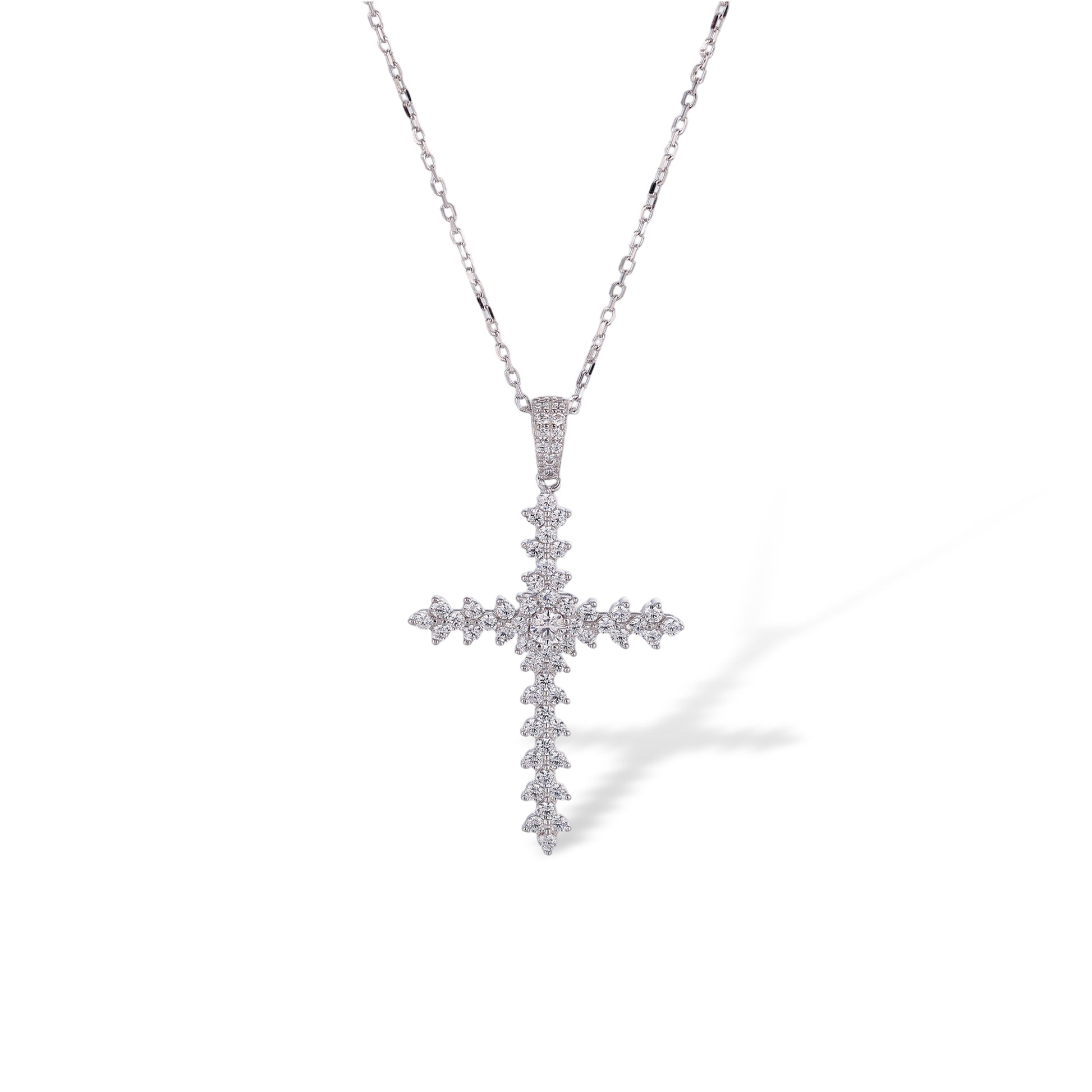 Philina White Cross Necklace