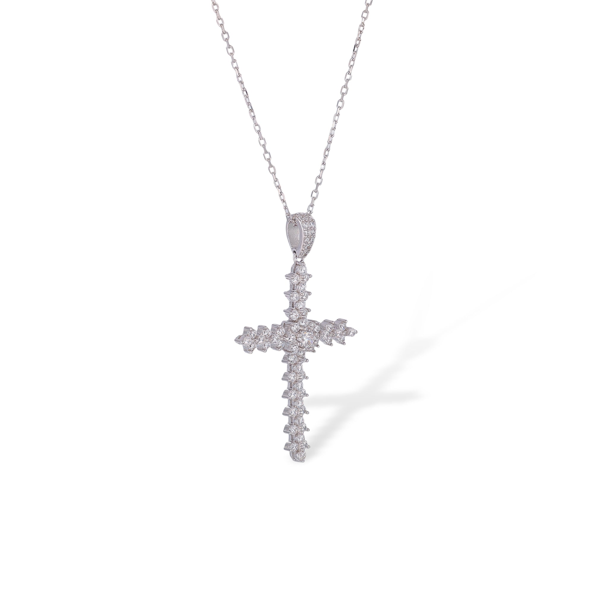 Philina White Cross Necklace