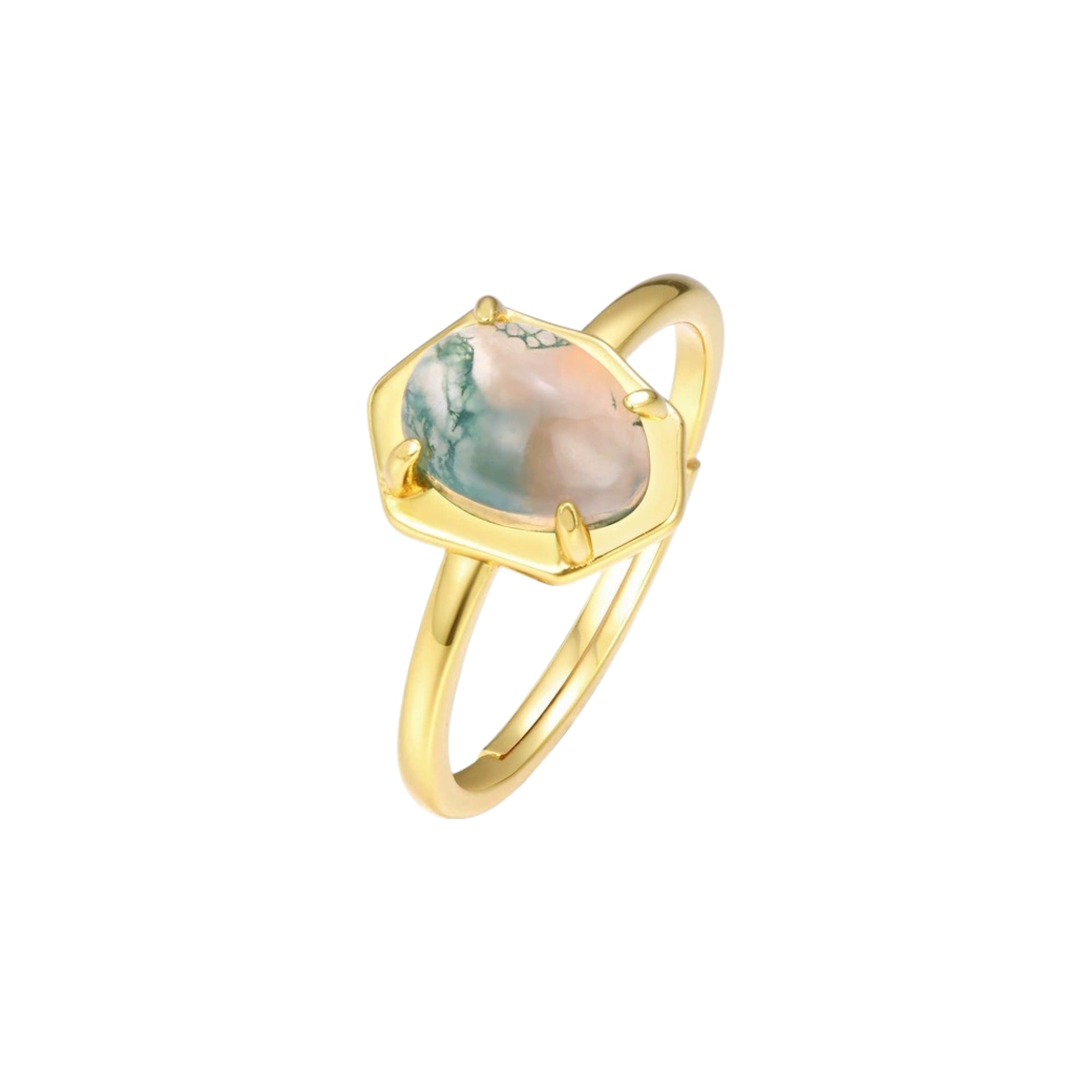 Pléiade 14K Green Moss Oval Ring