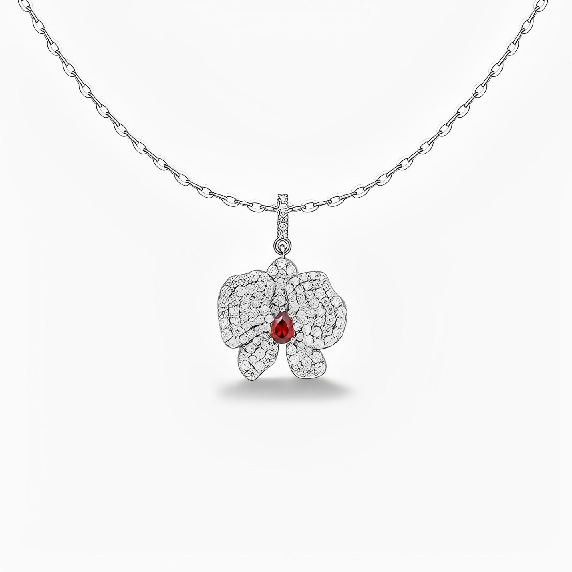 Pureté Red Butterfly Necklace