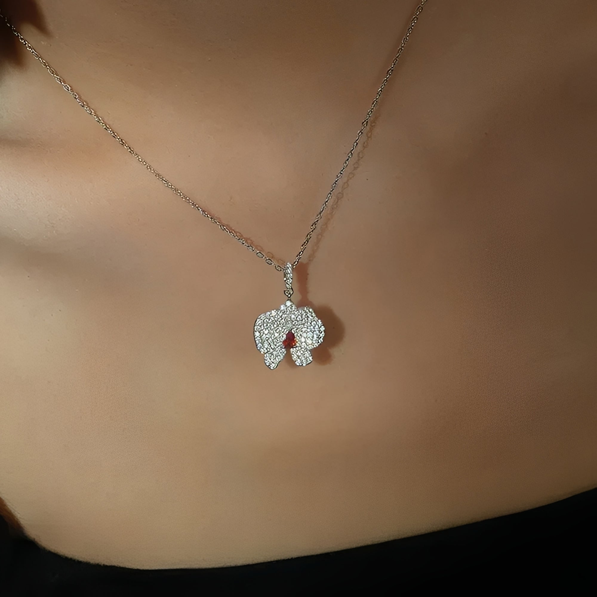 Pureté Red Butterfly Necklace